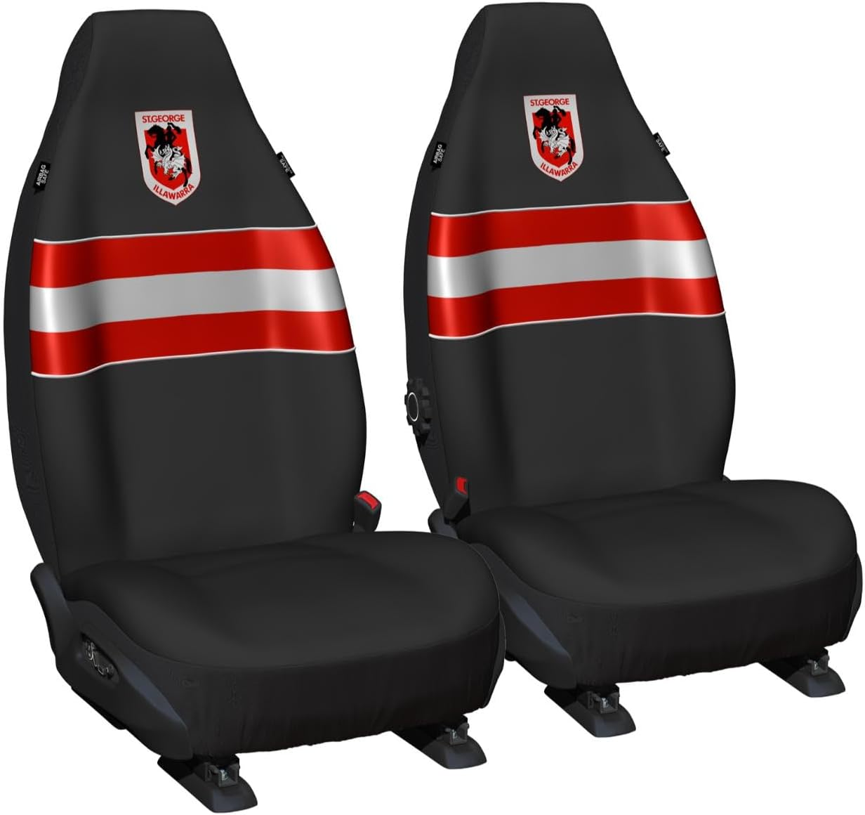 Sperling ST George Dragons Official NRL Seat Covers Airbag Compatible image number 2