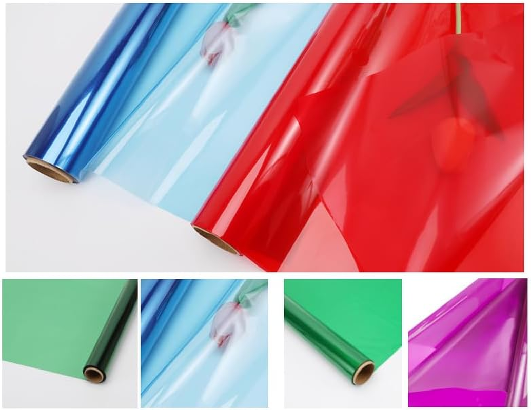 AIMALL 1 Roll 40CM X 30M Plain Colourful Cellophane Wrap Film, Thick OPP Material for Florist Hamper, Gift Wrap, Crafts, Baskets, and Flowers - Purple image number 4
