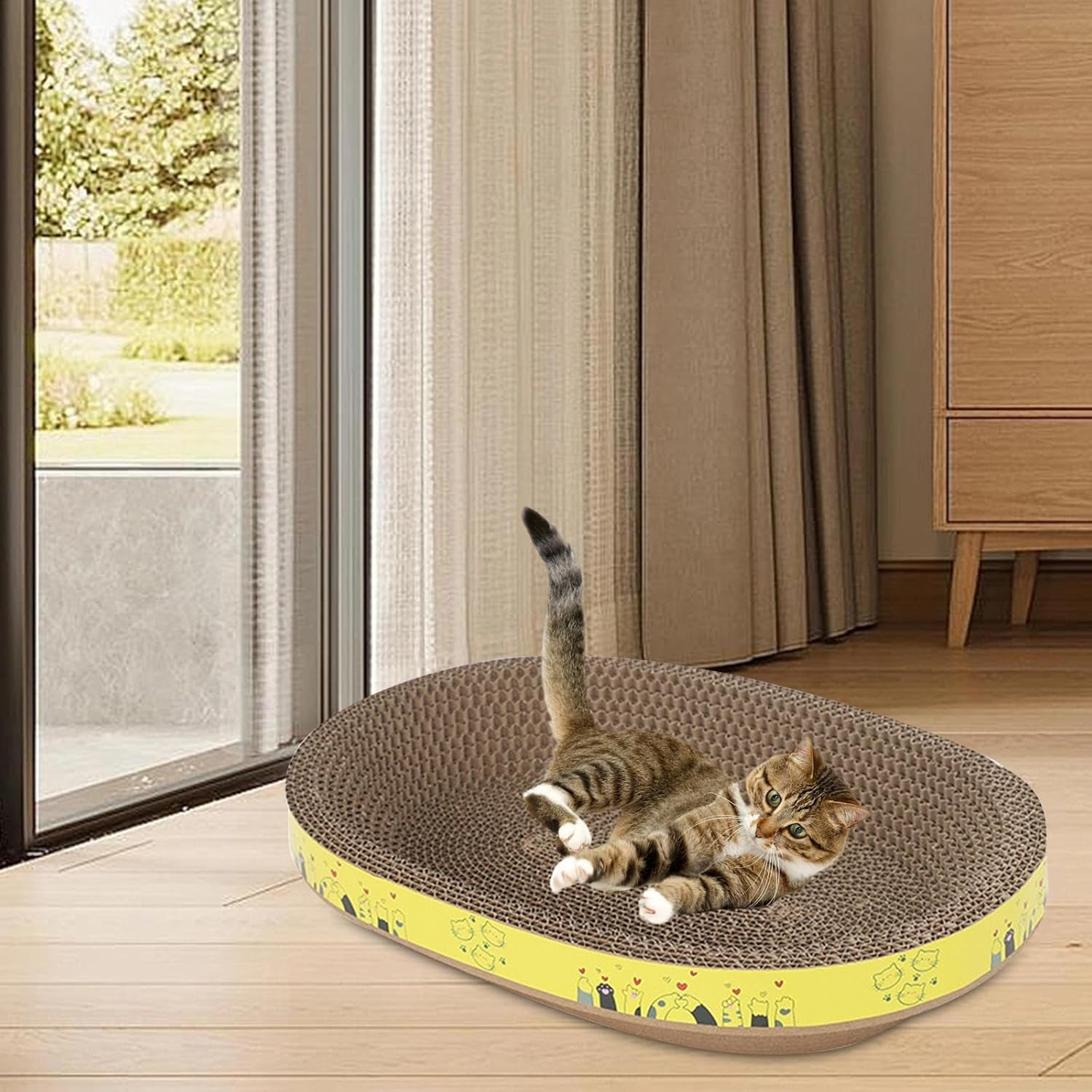 Cat Scratching Bed Cat Scratch Pad Nest Furniture Protector Grind Claws Thicken Bowl Shaped Cat Scratcher Cardboard for Kitty Supplies-Xxl image number 1