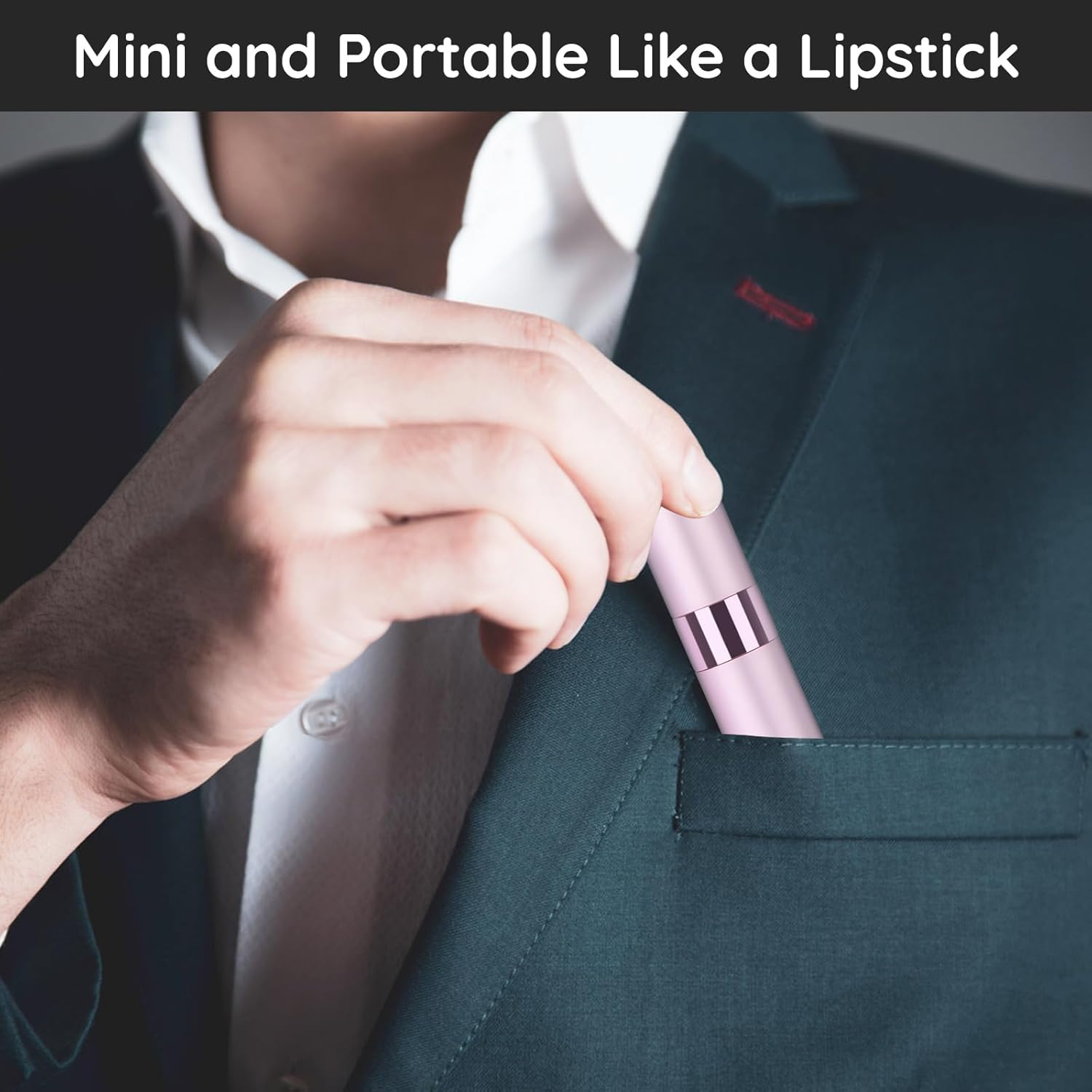 Segbeauty Travel Perfume, 2Pcs 10Ml Scent Pump Case, Leakproof Pocket Perfume, Small Perfume Atomizer Refillable, Empty Perfume Spray, Perfume Containers for Men and Women (Black, Pink)