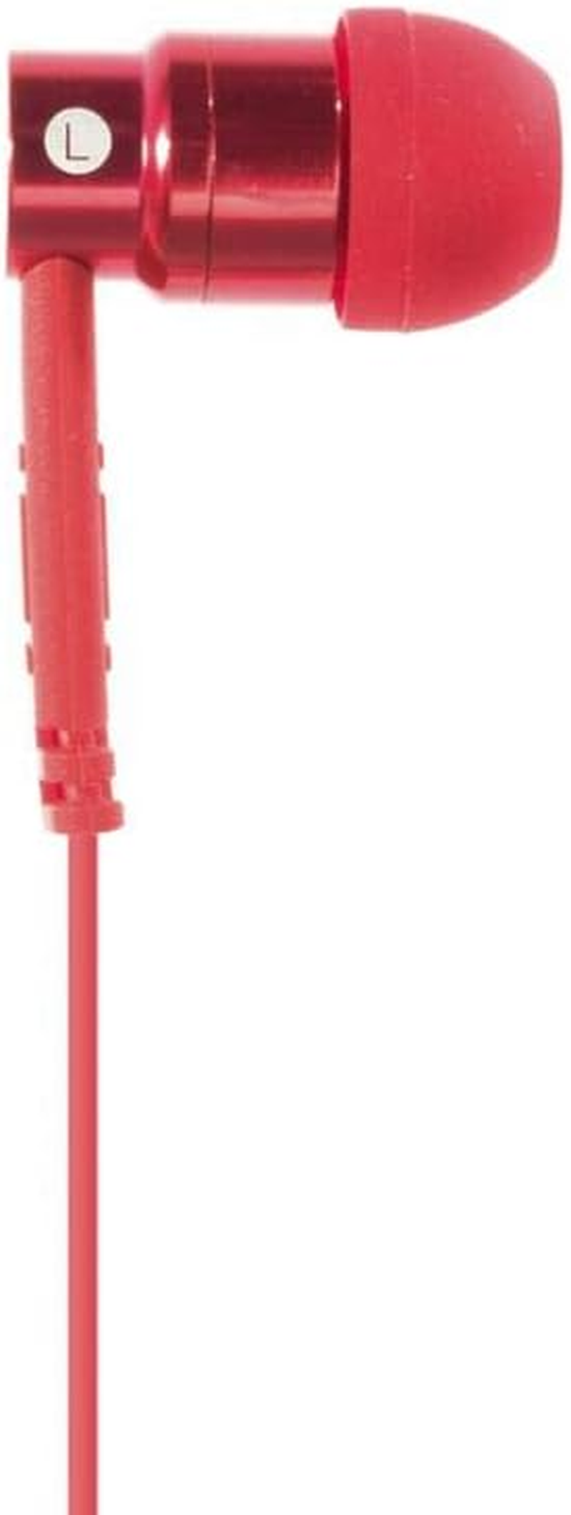 Aiino - Jazz, Earphones, Stereo Metal Headphones with Microphone and Multifunction Button, Compatible with All Smartphones, Media Players and Tablets - Red image number 5