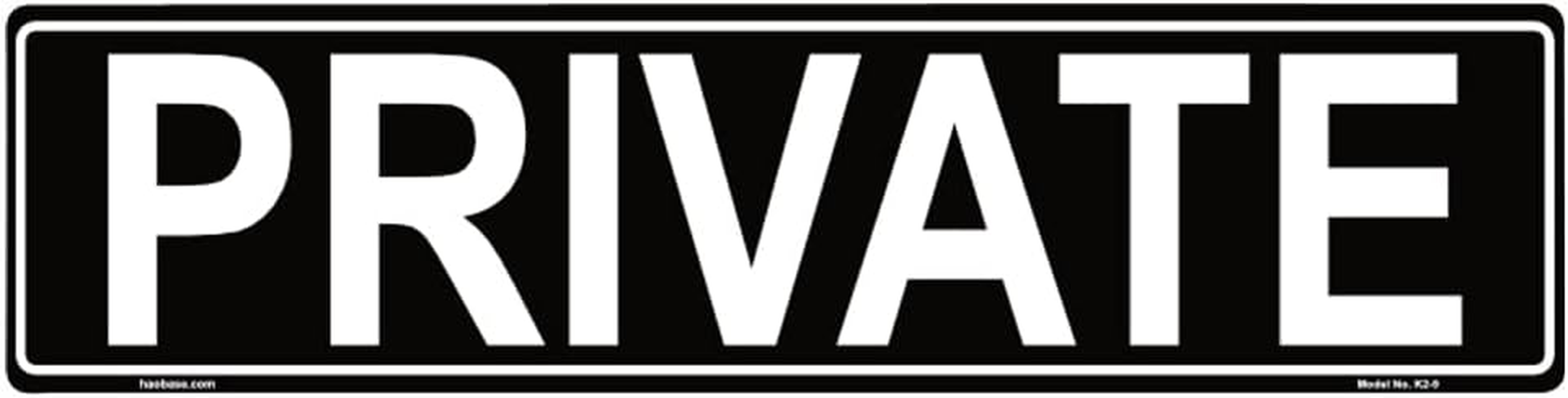 Haobase Private Sign Sticker Self Adhesive Vinyl Sticker 4 Pcs (20 Cm X 5 Cm) image number 2