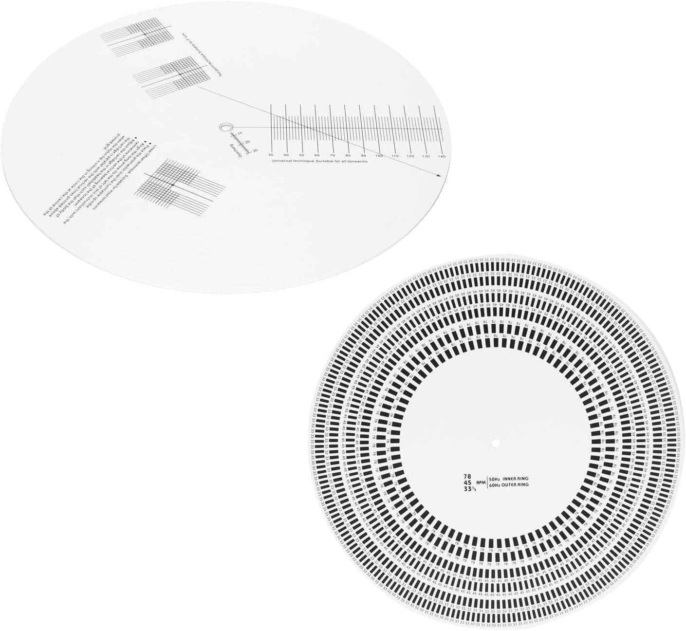 LP Stroboscope Disc, LP Turntables Calibration Disc Practical, Calibration Disc Rotational Speed Detection, Turntable Stroboscope Mat for Record Player