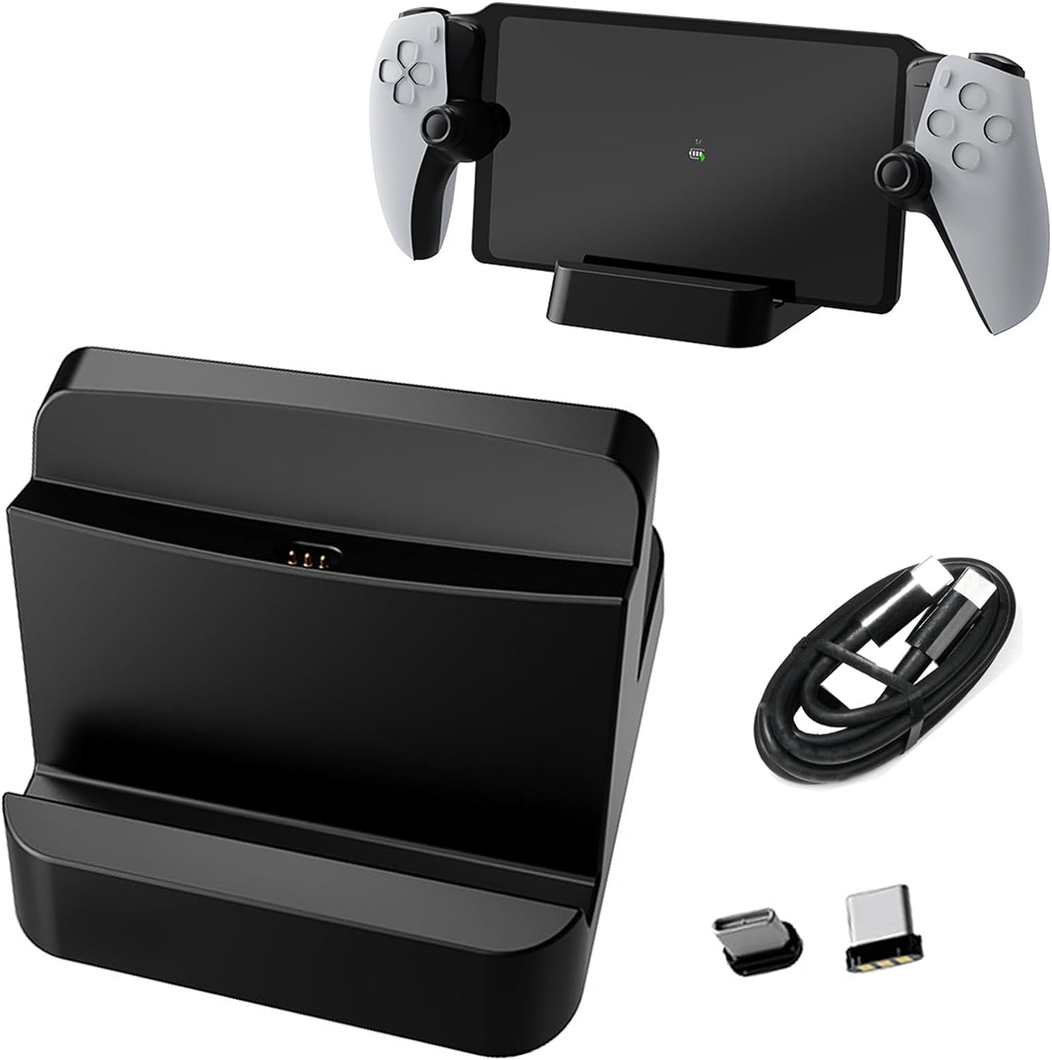 Charging Station Controller Charger for PS5 Fast Charging Dock Portable Charging Stand with Type C Charging Port for Playstation Portal Game Console