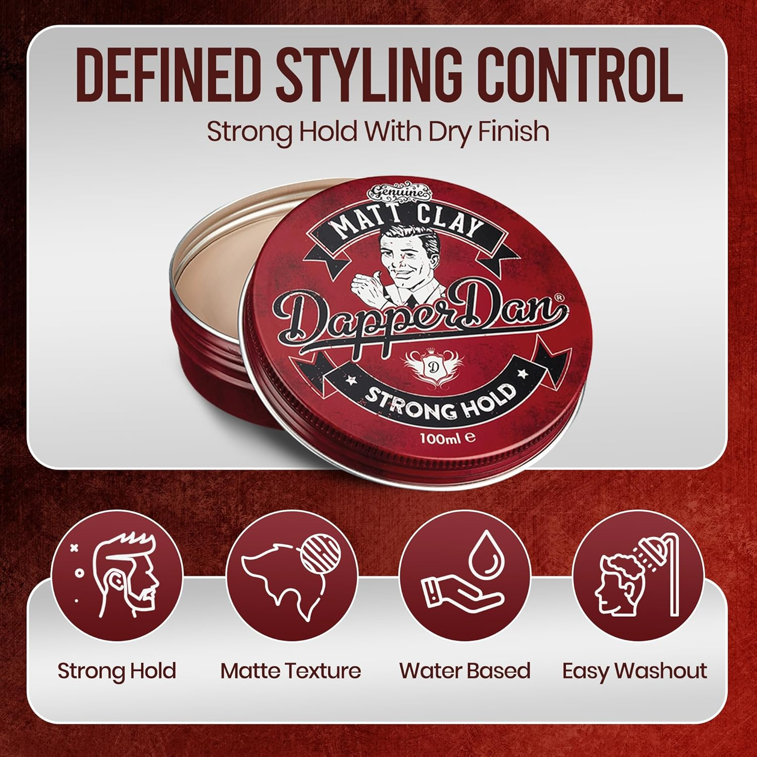 Dapper Dan Strong Hold Matte Clay 100Ml image number 1
