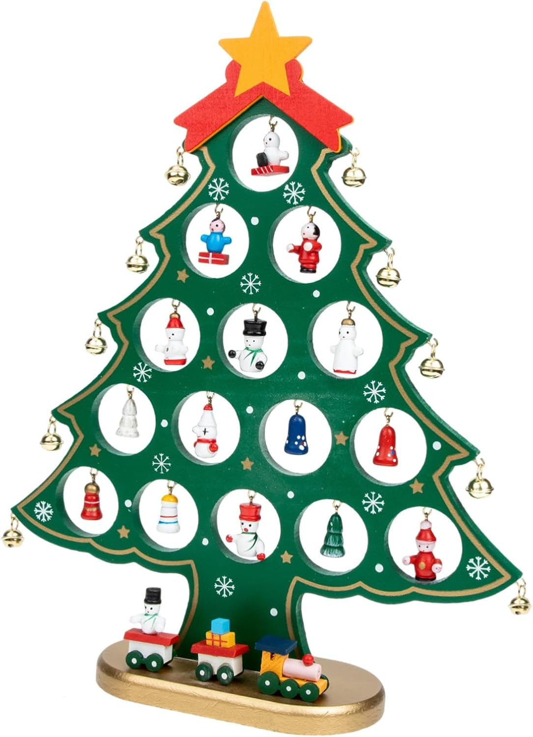 Mini Christmas Tree Wood Desktop DIY Festival Adornment Small Xmas Tree Tabletop Decor Xmas Adornment image number 2