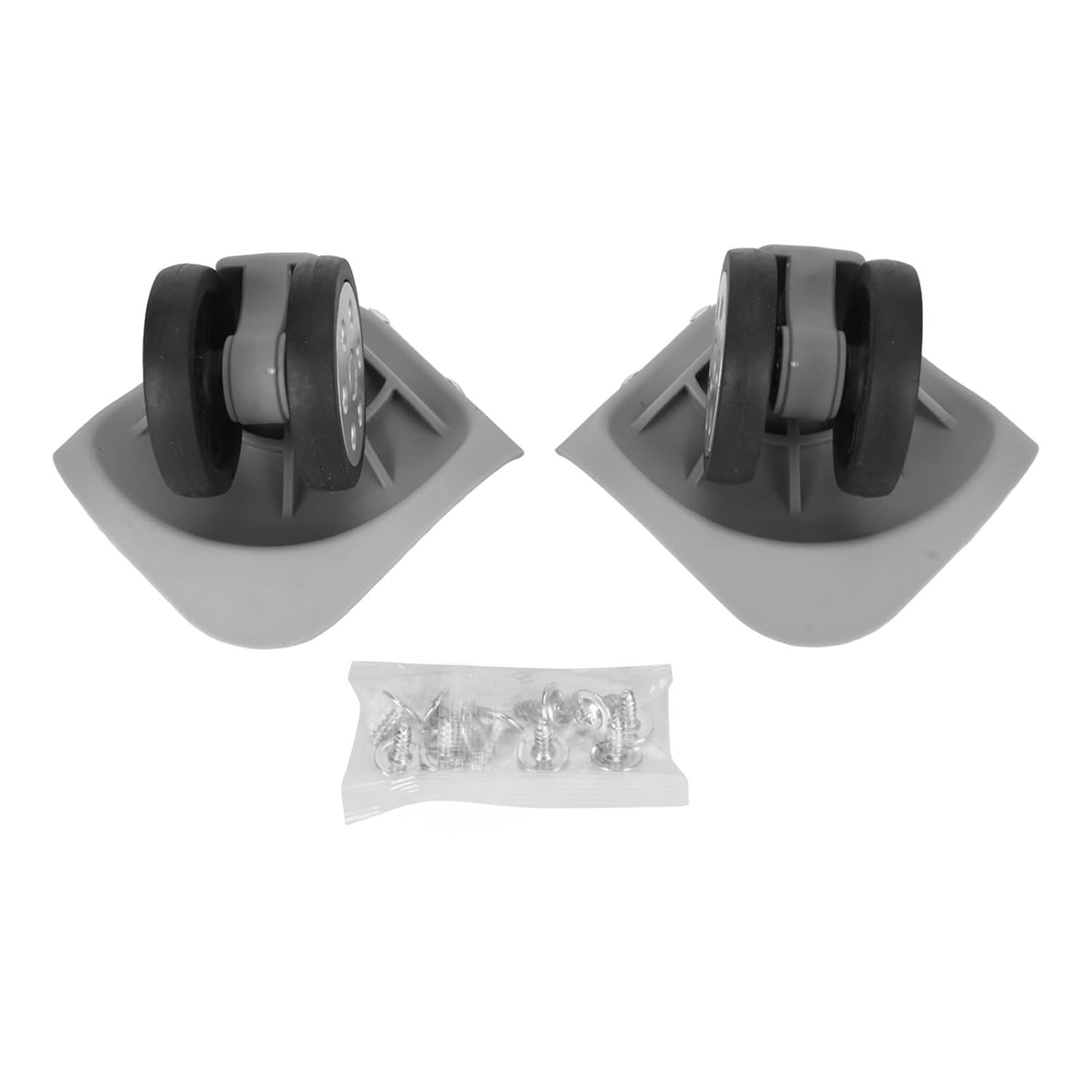 2 Pcs 360 Swivel Luggage Wheels Replacement, Lockable Suitcase Caster with Screws for Replacement, Travel Suitcase Silent Wheel Repair Set