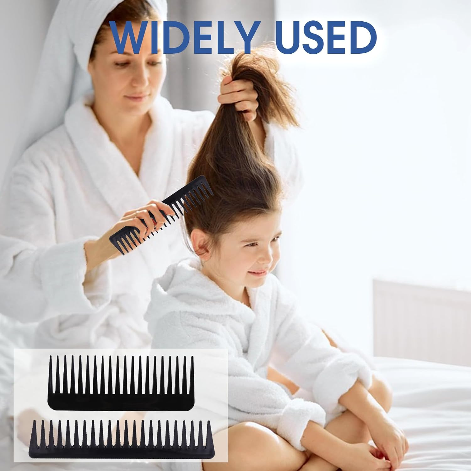 Pack of 2 Men'S Styling Combs, Antistatic Carbon Hair Comb, Curling Comb, Hairstyle Comb Tool, Portable Shatterproof Comb Men with Wide Teeth for Hair, Beard, Curly for the Perfect Finish image number 6