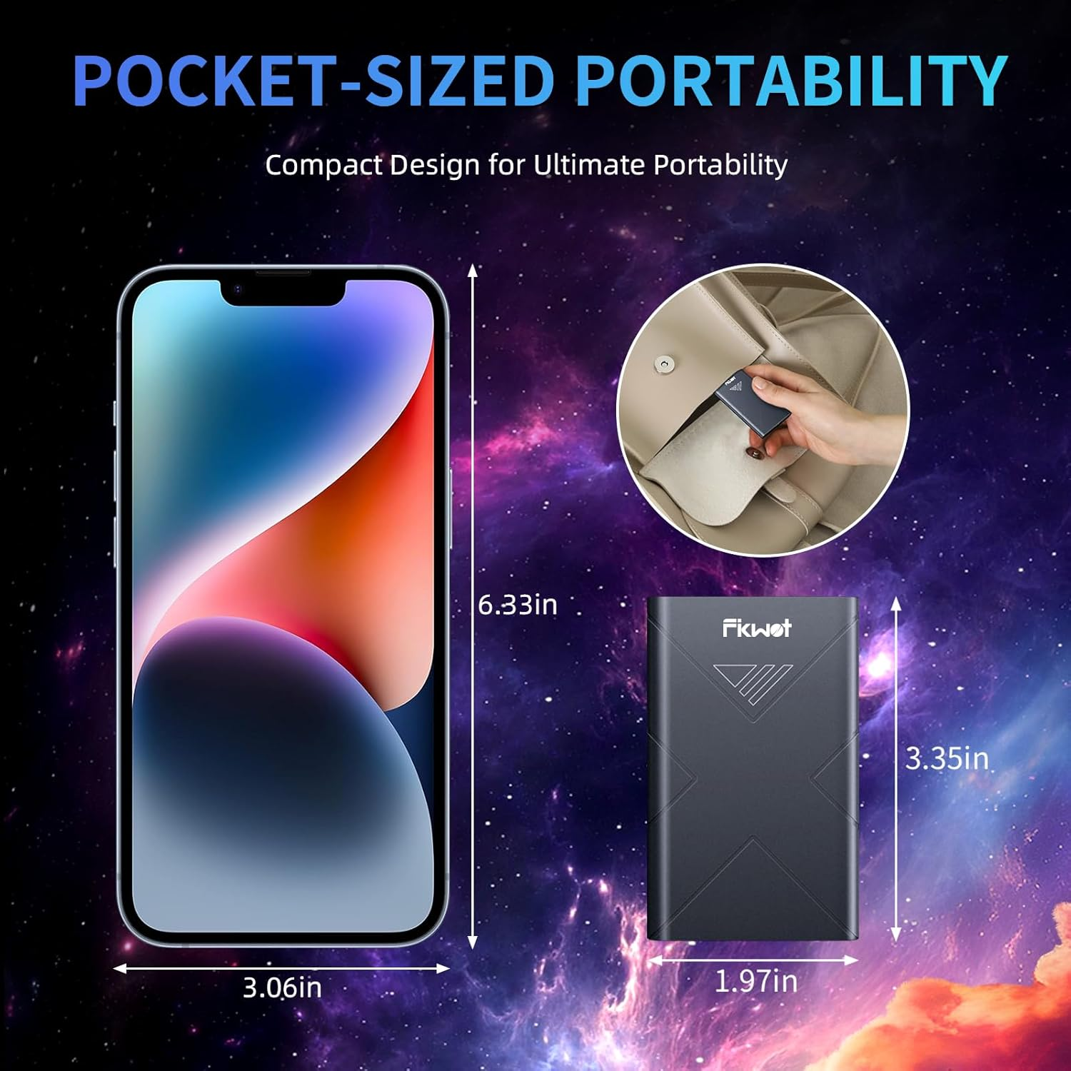 FP80 External SSD 2TB, up to 2050Mb/S, Portable SSD USB 3.2 Gen2X2 External Solid State Drives, Compatible with TV, Ps5/Ps4(Pro), Iphone 15/16, Android, Xbox, Mac & Windows and Other Devices image number 1