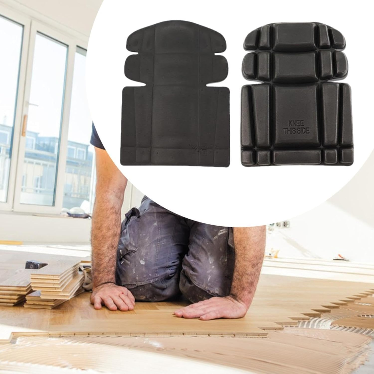 Perfk 2Pcs Knee Pads Inserts Knee Pads for Construction Pants Comfortable Ergonomic EVA Protector Protection for Gardening Flooring image number 1