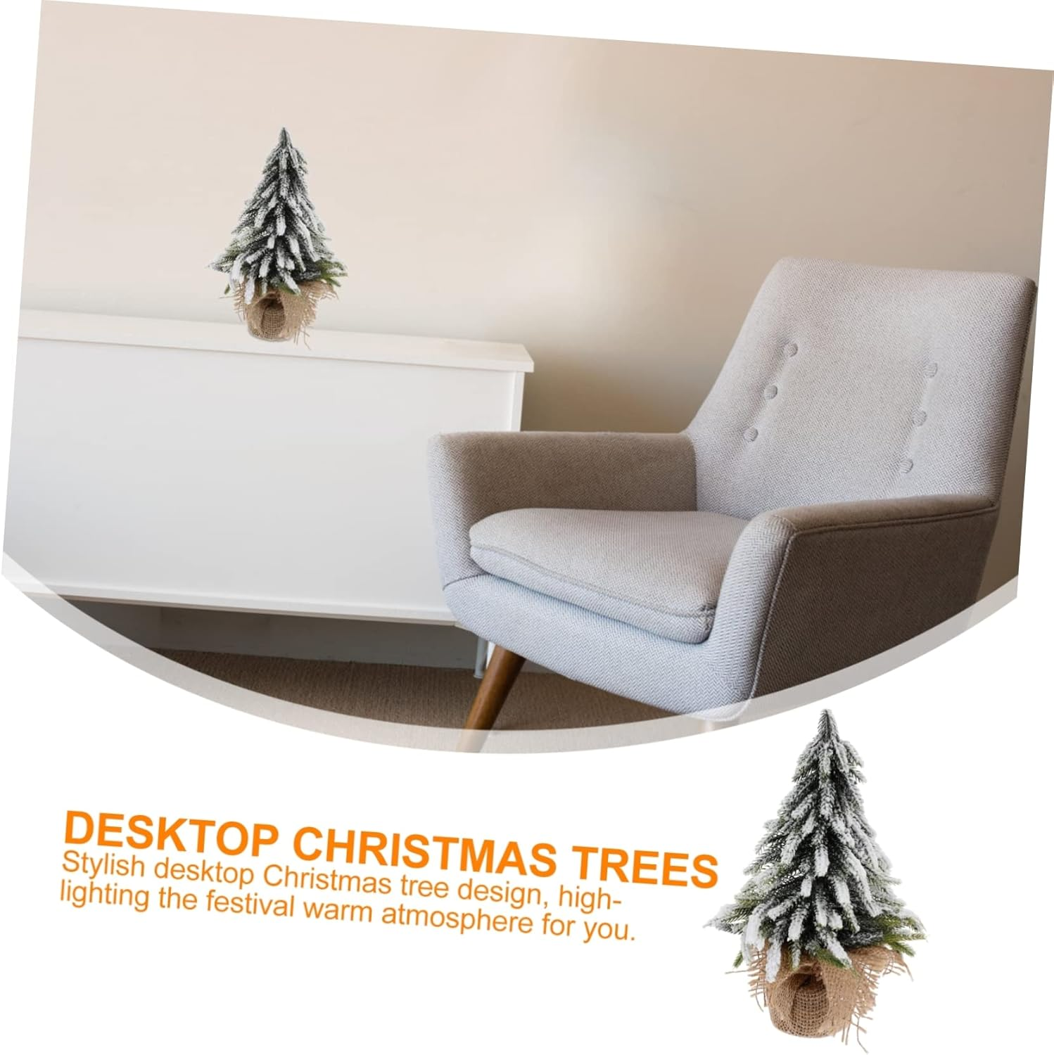 Decorative Scene Christmas Tree Lifelike Desktop Xmas Tree Decoration for Festive Home Decor Photo Props and Holiday Celebrations Compact Sturdy Material image number 2