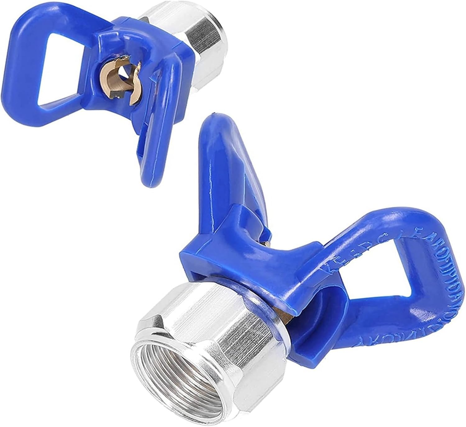 Vmitejoe 6Pc Tips Paint Sprayer Nozzle Tips Reversible Airless Blue with 2Pc Nozzle Seats for Airless Sprayer image number 4