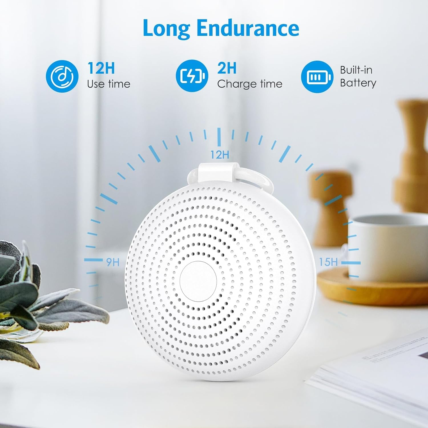 Musotica White Noise Sound Machine for Baby & Adult Sleeping, 24 Soothing Sounds, 7 Color Night Light, 3 Timer Options, Wireless Speaker, Portable Size, Noise Canceling image number 1