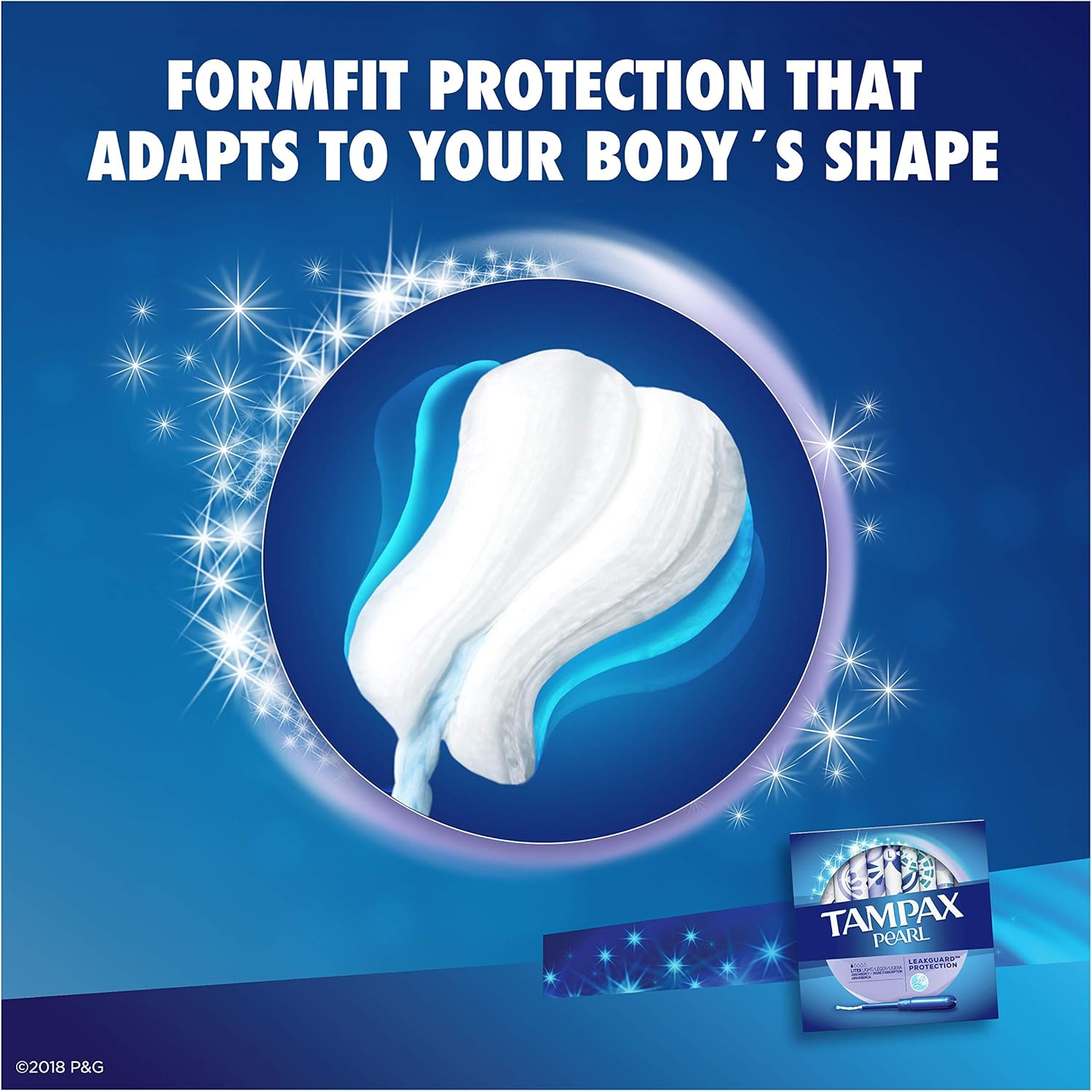 Tampax Pearl Plastic Tampons, Light Absorbency, Unscented, 36 Count (Pack of 2) (72 Total Count) (Packaging May Vary) image number 6