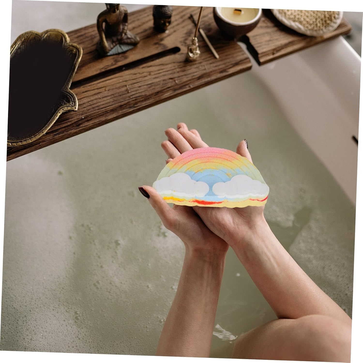 BELLIFFY Unique Cloud Shaped Handmade Moisturizing Salt Bombs for Relaxing Essential Oil Infused image number 5