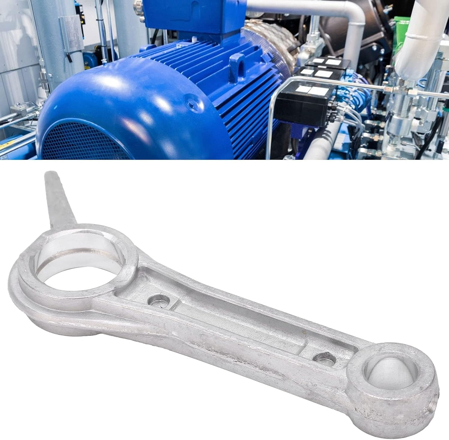 Connecting Rod Crankshaft Aluminum Double Hole Piston Accessory Air Compressor for 1P/2.5P/3P/4P/5P/6P image number 2