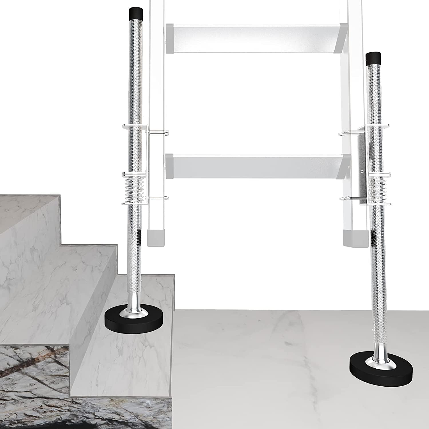 Tougher Ladder Leveler Pair,Ladder Accessories Tools Working on Stairs, Adjustable Ladder Leveler for Stable Platform and Ground Level for All Surfaces-Standard Version （20"）