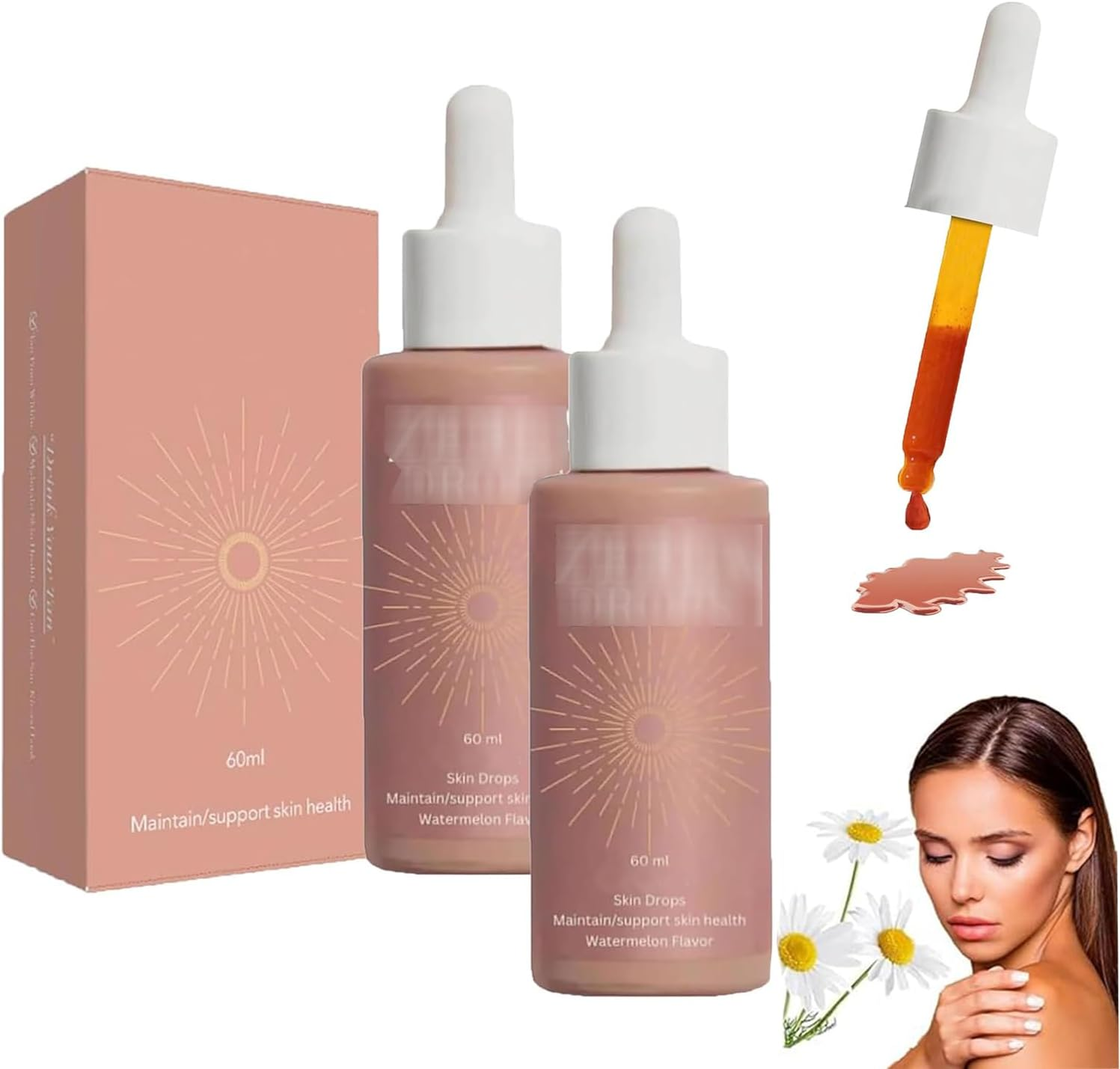 2025 Upgrade Dolce Tan Love Drop, Sunless Tanning Drops, Enhancing Your Natural Skin Tone, Zeria Tanning Drops U Drink (1PCS)