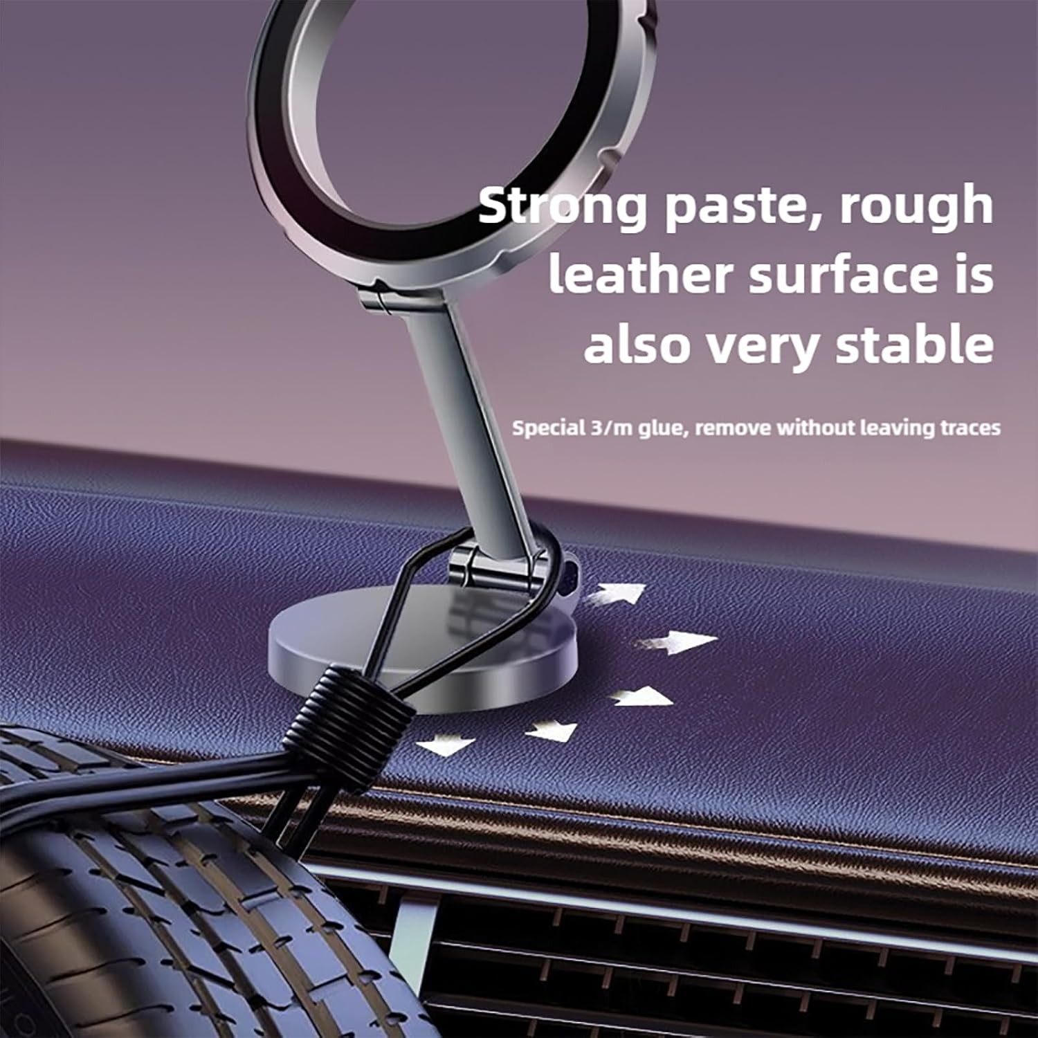 XUANFLY for Magsafe Car Mount, 360&deg; Rotation Phone Holder for Car, Universal Dash Car Mount, All-Metal Magnetic Phone Mount for Car Fit for Iphone 15 14 13 12 Pro Max plus Mini Magsafe Cases (Black) image number 1