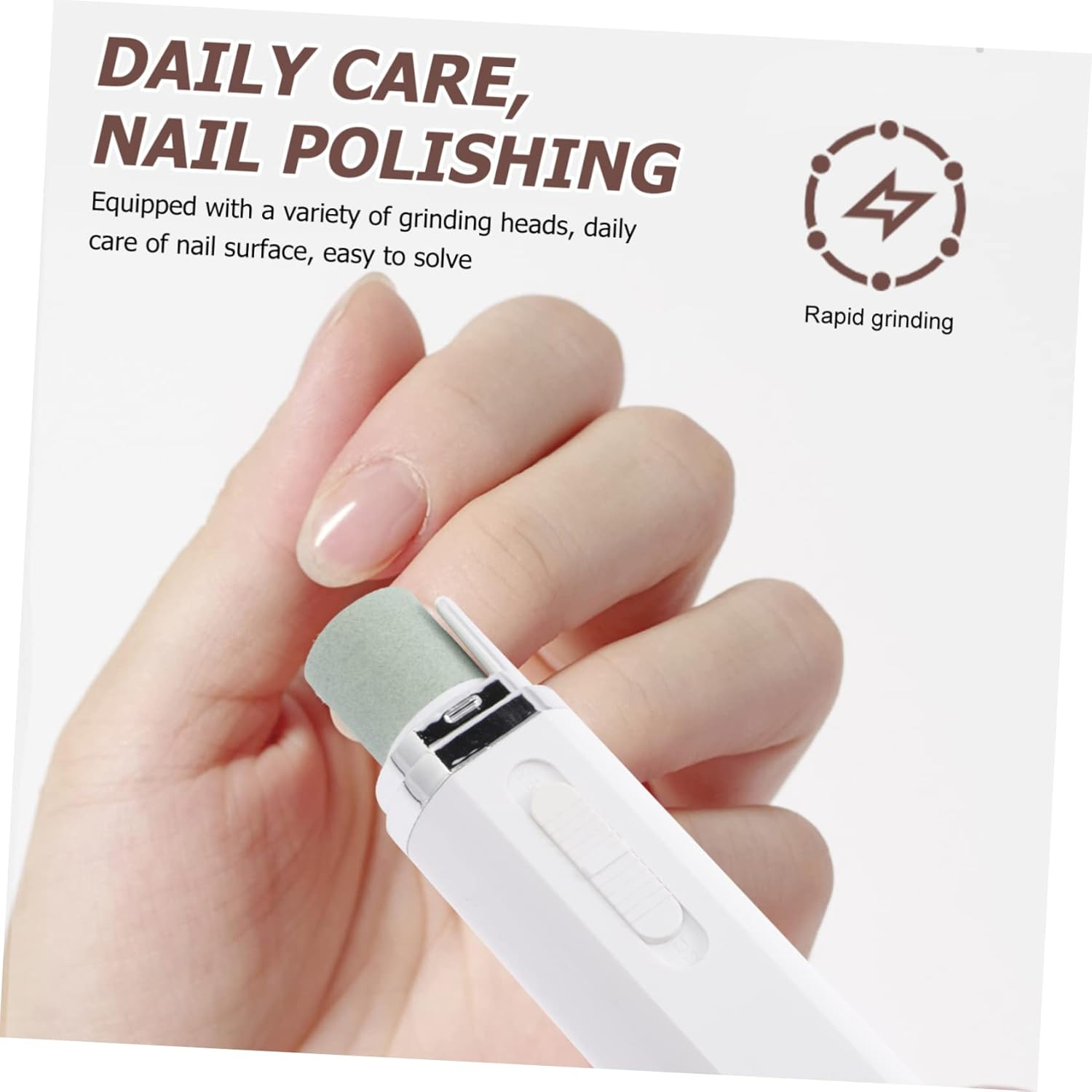 LOLIPPYY Electric Nail Drill Machine for Manicure Pedicure Portable Polishing Tool with Long Usage Life for Home Travel for Nails image number 6
