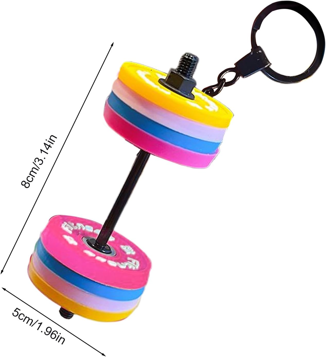 Walopola Mini Dumbbell Keychain - Detachable Dumbbell Charm - Decorative Bag Charm,For Women, Bag Backpack Purse Wallet, Motivation Decoration - A image number 2
