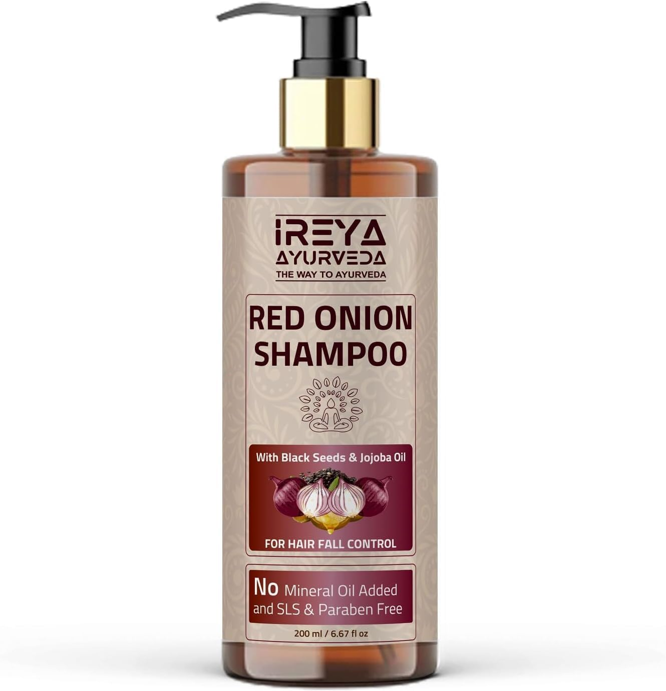 Onion Shampoo for Hair 200Ml (6.76Oz) Red Onion Shampoo for Hair Growth & Smooth Hair | Red Onion with Black Seed Oil, Black Onion Extract & Jojoba Oil. image number 3