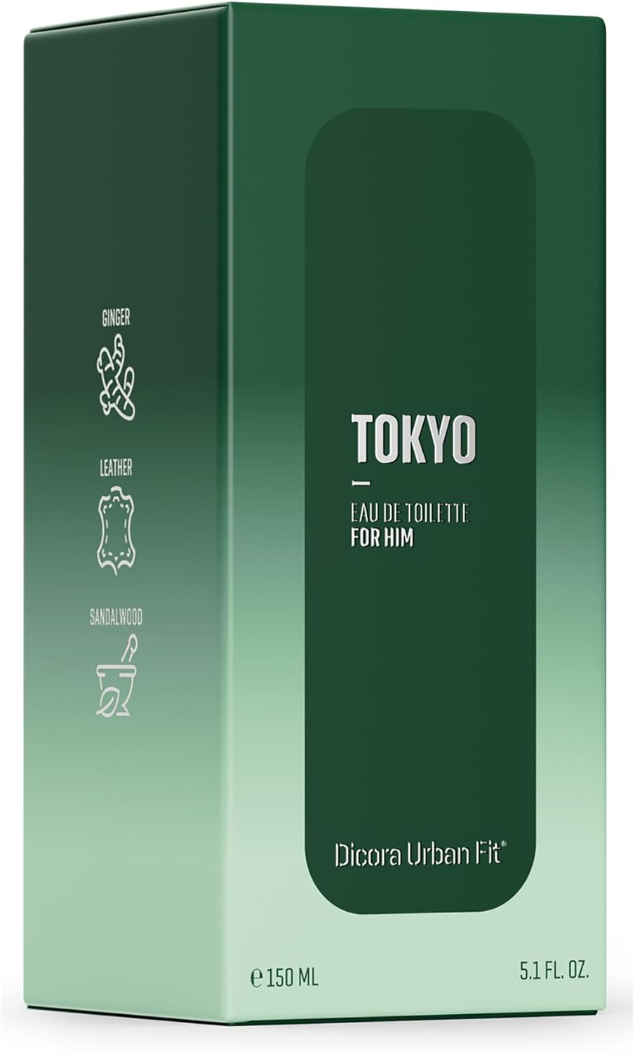 Tokyo by Dicora Urban Fit - Cologne for Men - Notes of Ginger, Bergamot, Lavender, and Leather - Sensual, Irresistible Fragrance - 5.07 Oz EDT Spray image number 4