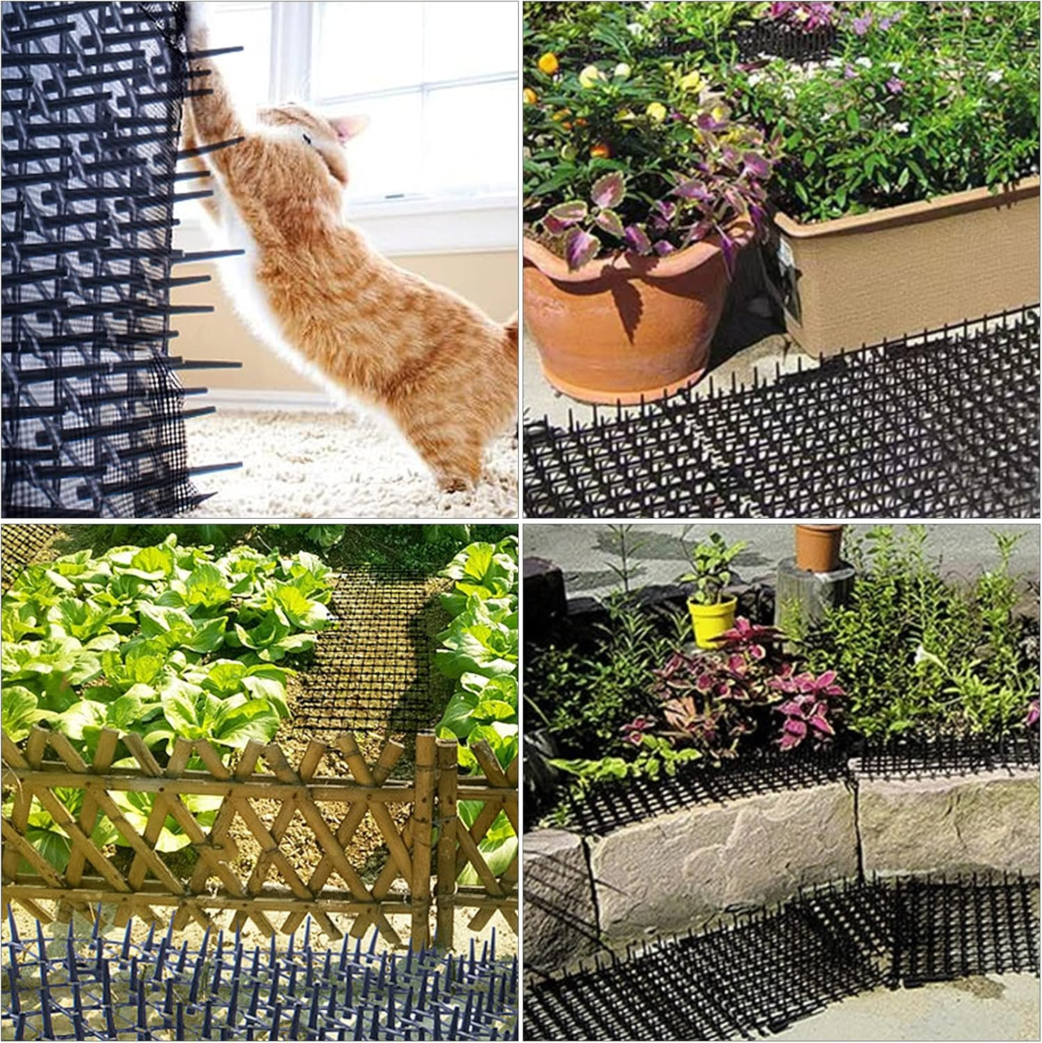 Transparent Cat Repellent Mat, 200 X 30 Cm Cat Mat with Spikes, for Peaceful Repellent of Cats and Other Animals (Black) image number 2