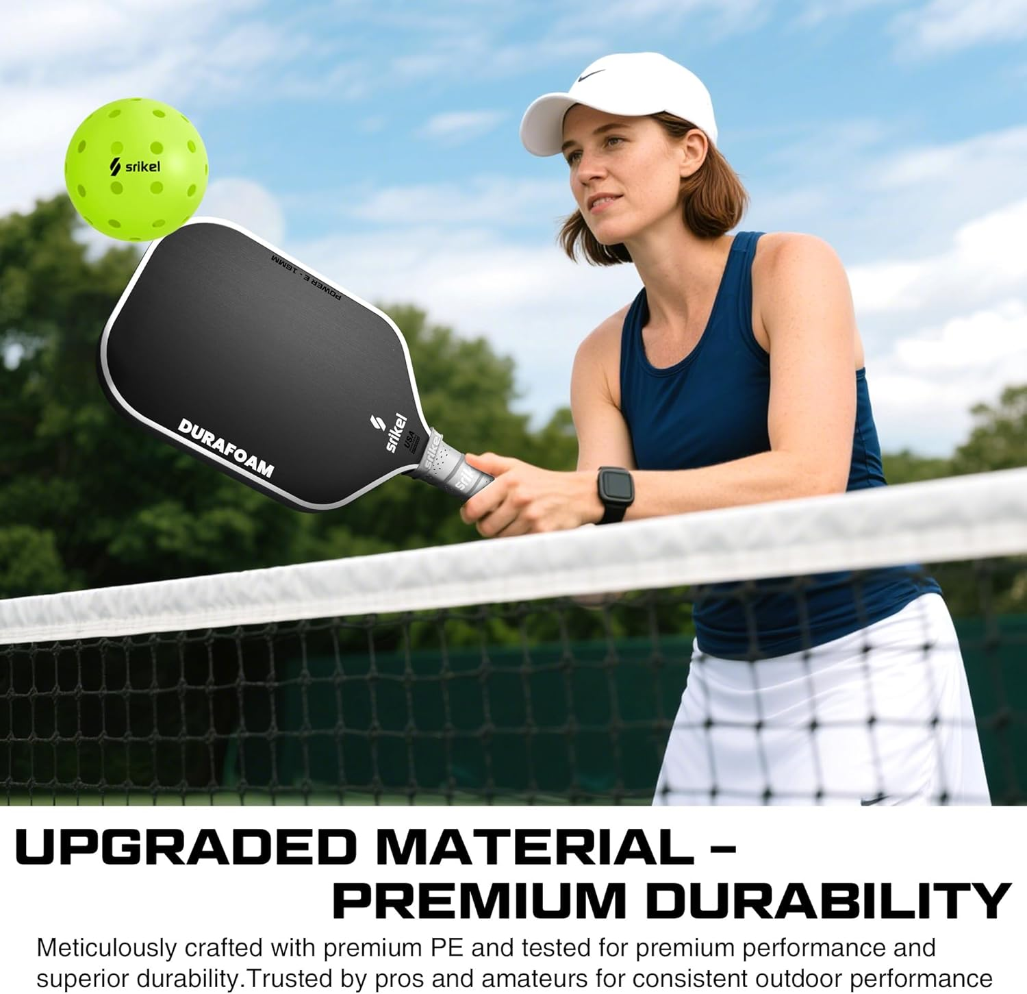 Srikel Outdoor Pickleballs - USAPA Approved,Seamless Roto-Molded Design for Durability,4 Pack / 12 Pack,Crack-Resistant 40-Hole Pickle Balls for Beginner Intermediate Pro Player image number 6