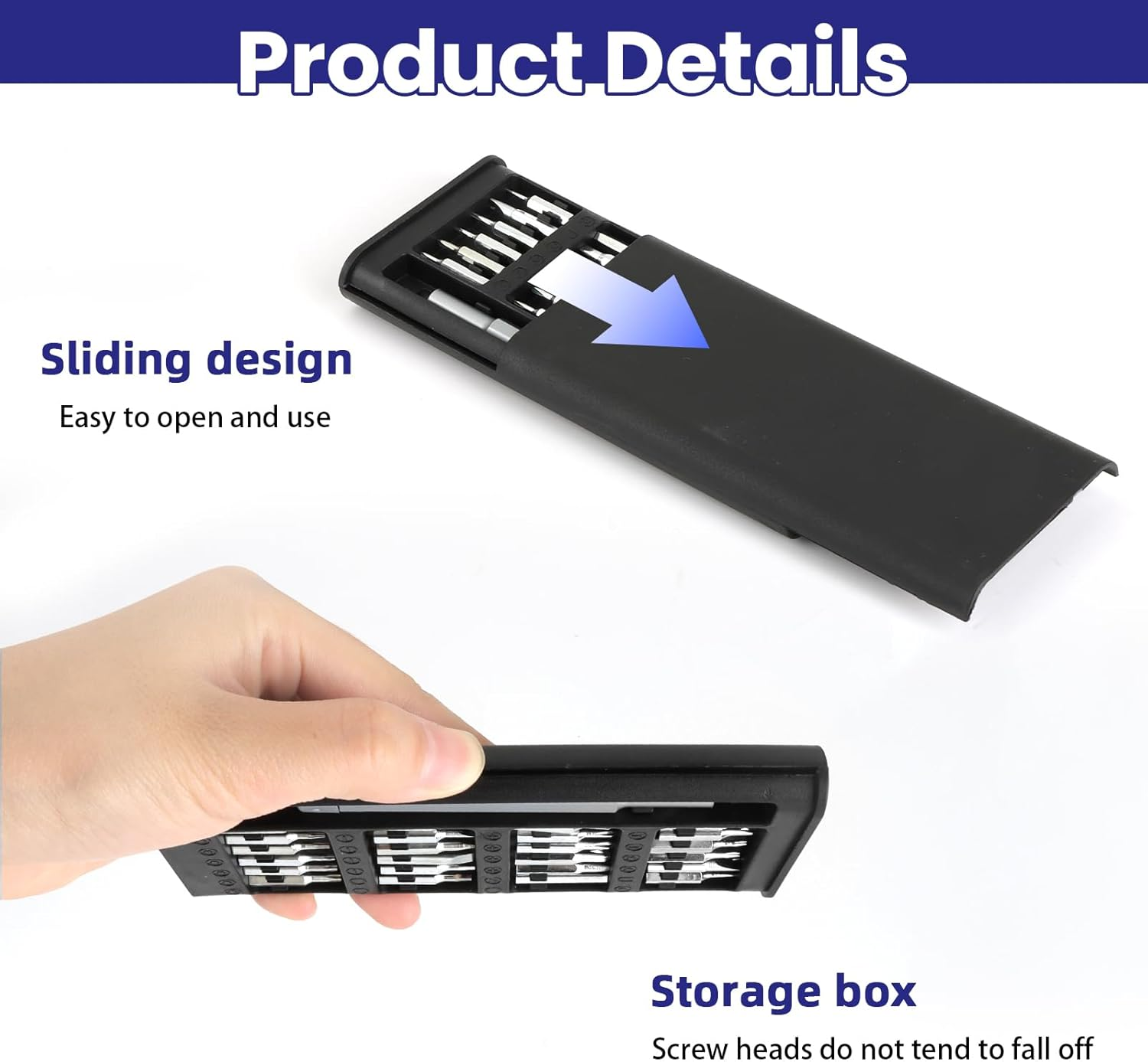 28Pcs Stainless Steel Screwdriver Set, Small Screwdriver Set, Mini Watch Repair Kits & Diy Projects - Versatile Torx & Flathead Tools for Every Task - Magnetic Pads & Parts Clips image number 2