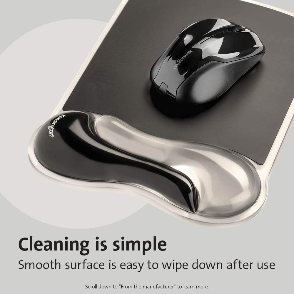 Kensington Duo Gel Mouse & Keyboard Wrist Rest Bundle Set, Ergonomic Keyboard and Mouse Pad with Wrist Support, Keyboard Wrist Rest, Computer Keyboard Pad, Cooling Gel, Non-Skid Backing, Gray K52500WW