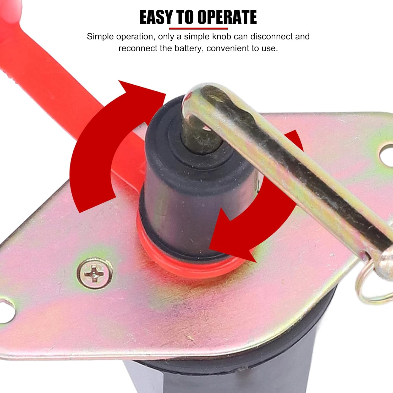 EVTSCAN 12V/24V DC 300A High Current Battery Isolator Cut off Switch, with Removable Key and Dust Cap, for Car, Truck, RV, Boat, Yacht