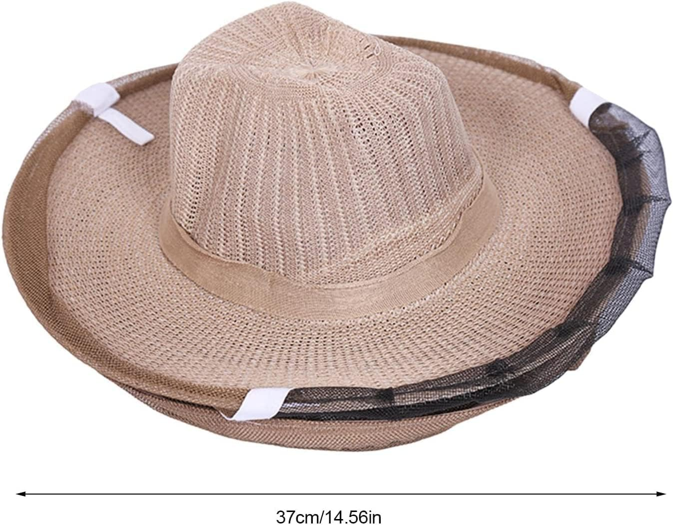 Cowboy Bee Veil Hat Beekeeping Hat with Visibility Veil Outdoor Professional Beekeeping Protective Gear image number 1