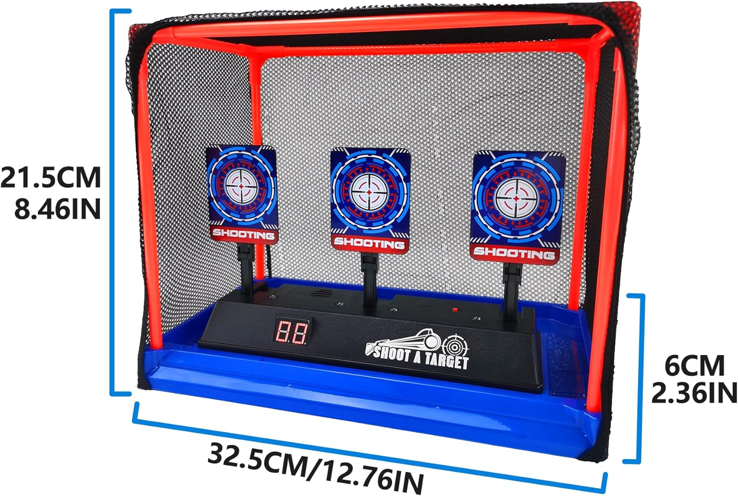 BOROLA Digital Electronic Digital Automatic Scoring Auto Reset Shooting Target Throwing Foam Dart Blaster Game with Bullet Recycling Function Ideal Present for Kids Compatible for Nerf Toy Gun image number 1