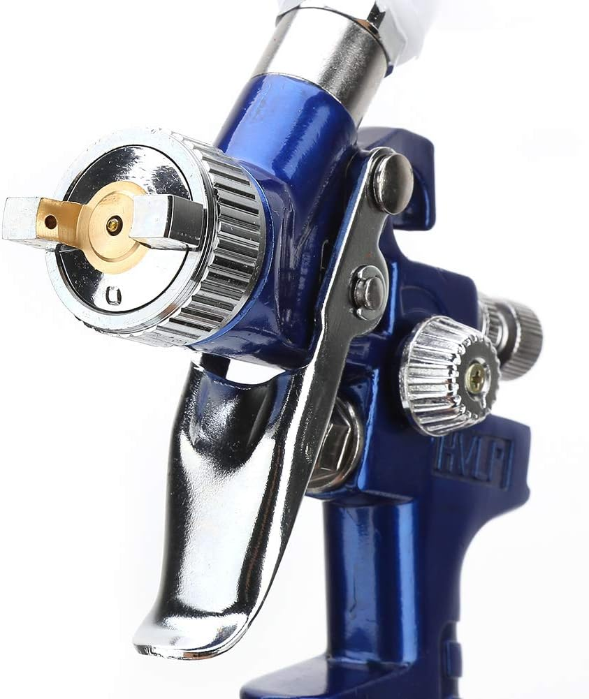 Viagasafamido HVLP Spray Gun Gravity Airbrush Car Oil Painting 125Ml Feed Cup Multifunctional Pneumatic Connector for CAR Prime Furniture Surface Wall 160~250Mm Spray Distance(1Mm) image number 2