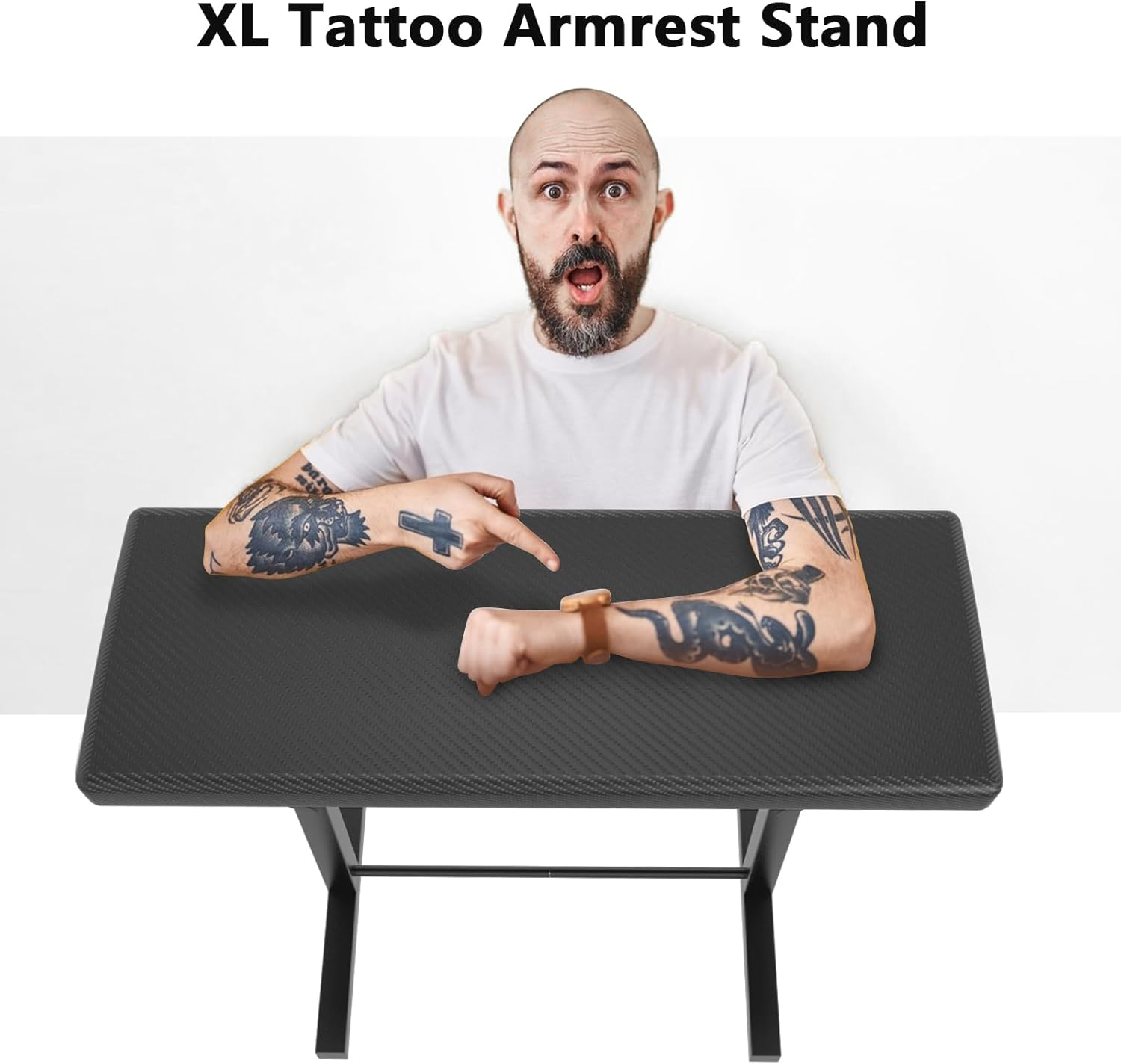 XL Tattoo Armrest Stand - ZHOOGE Oversized Tattoo Arm Leg Rest Stand Adjustable Height Soft Sponge Pad for Tattoo Studio Tattoo Supply image number 1
