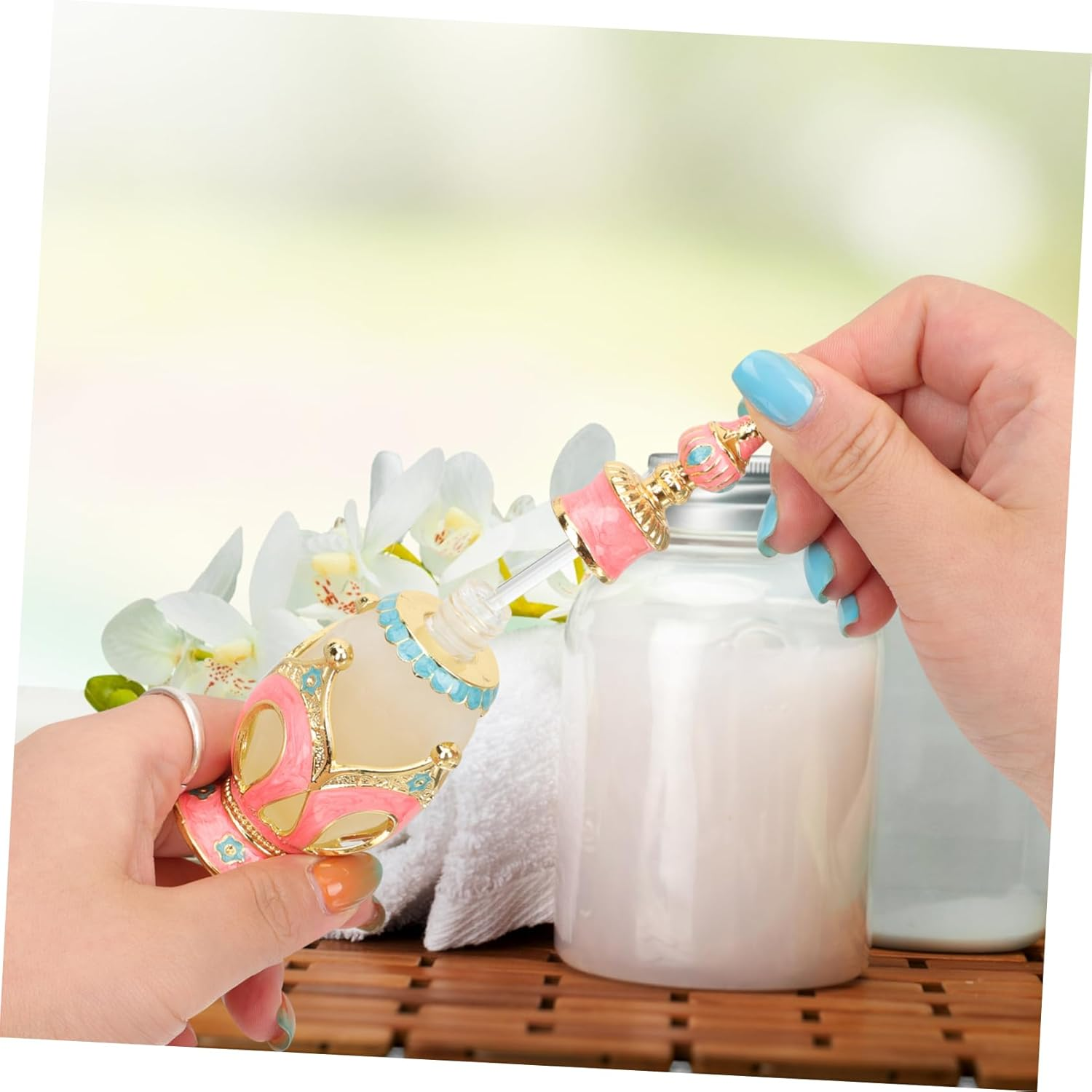 Glass Perfume Bottle Empty Diffuser Bottle for Essential Oils for Desk Decor Perfume Essential Oil for DIY Projects image number 3