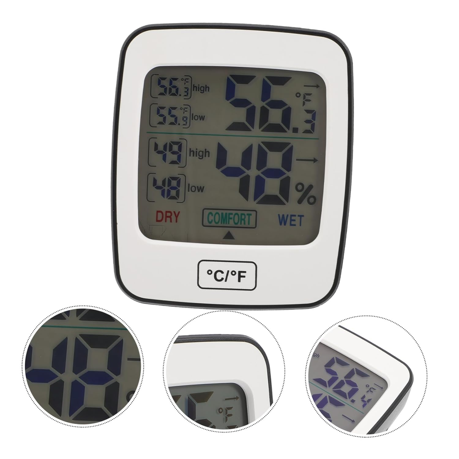 DECHOUS Large Screen Digital Hygrometer Thermometer for Household Use Accurate Temperature Humidity Monitor with Data Display Abs Material Read Multipurpose Electronic Device