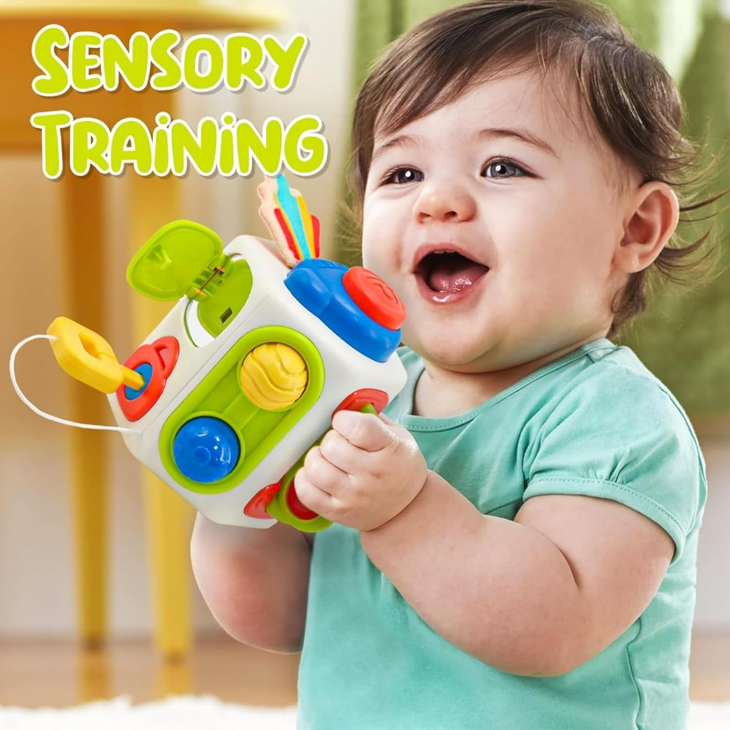 Busy Cube for Toddlers 1-3, Montessori Toys for 1 Year Old Sensory Activities Busy Board,Baby Gifts for 6 to 18 Months 1 2 One Year Old Infant Boys Girls,Fidget Busy Board Learning Toys