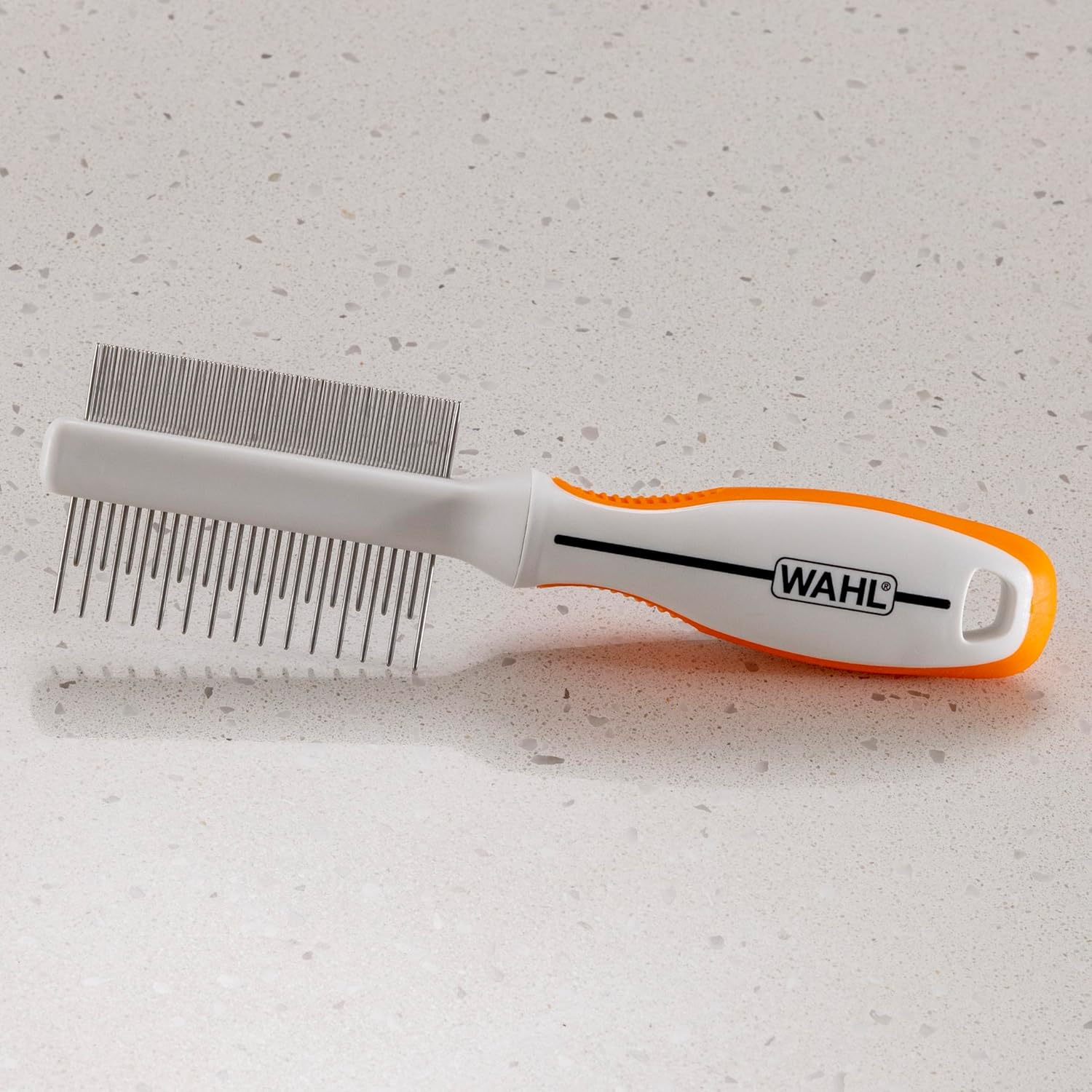Wahl Animal White/Orange 2-In-1 Flea & Finishing Comb WE58913
