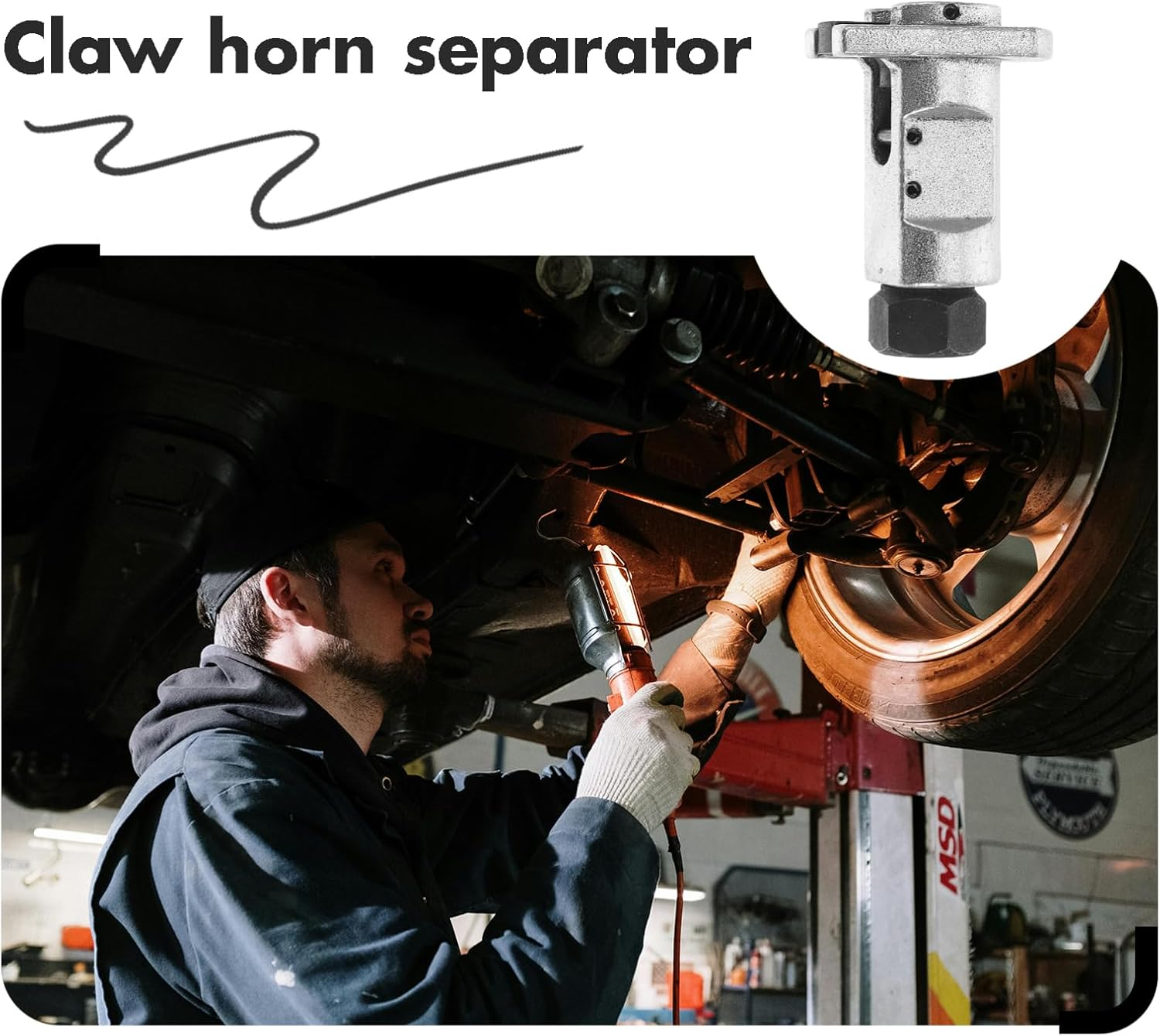 KONTONTY Suspension Strut Removal Tool Strut Spreader Nut Socket Versatile for Automotive Repairs