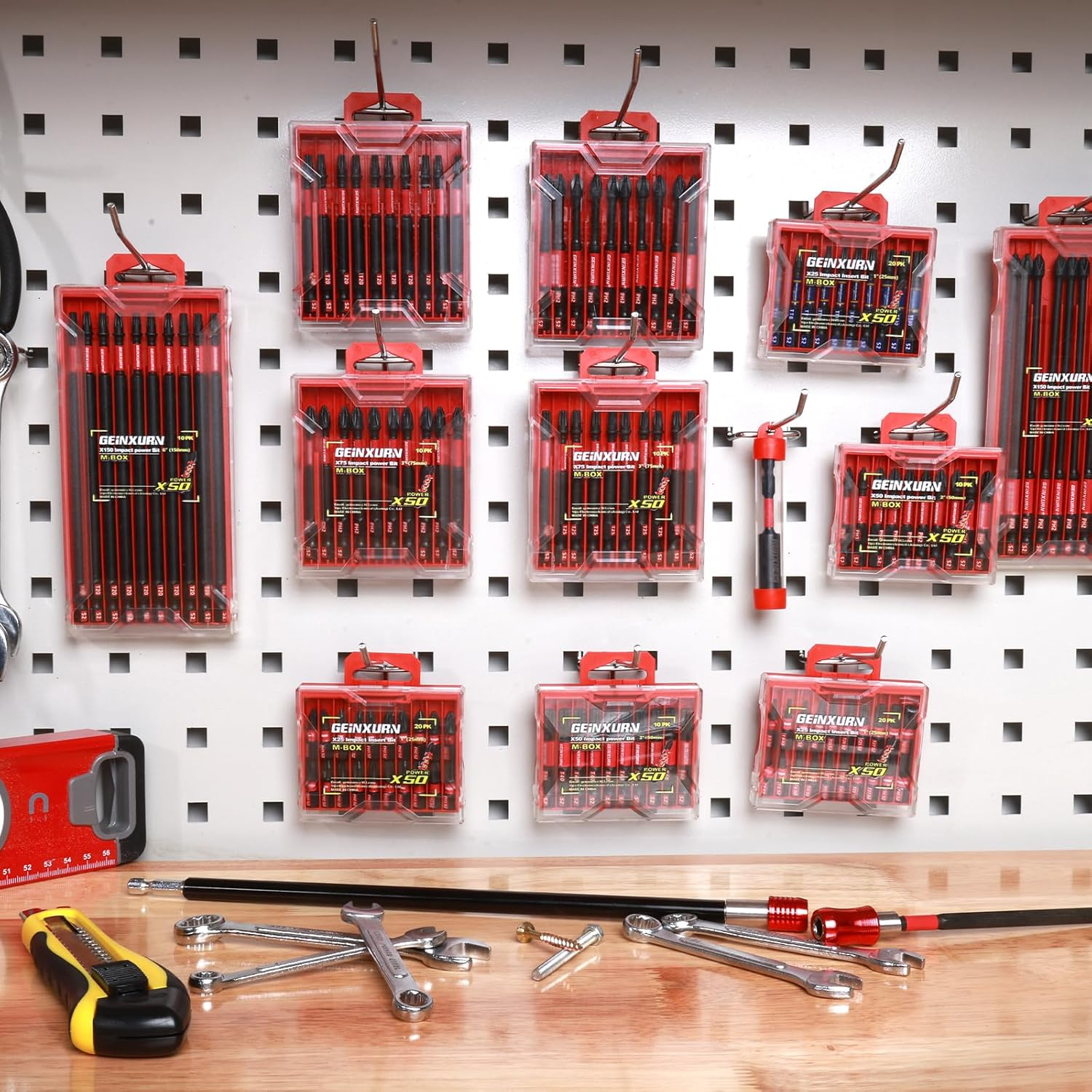 Impact Tough 6 In. #2 Phillips Screwdriver Bits Set,10 Pack Magnetic D2 Steel Long Cross PH2 Power Driver Bits with Storage M-Box image number 5