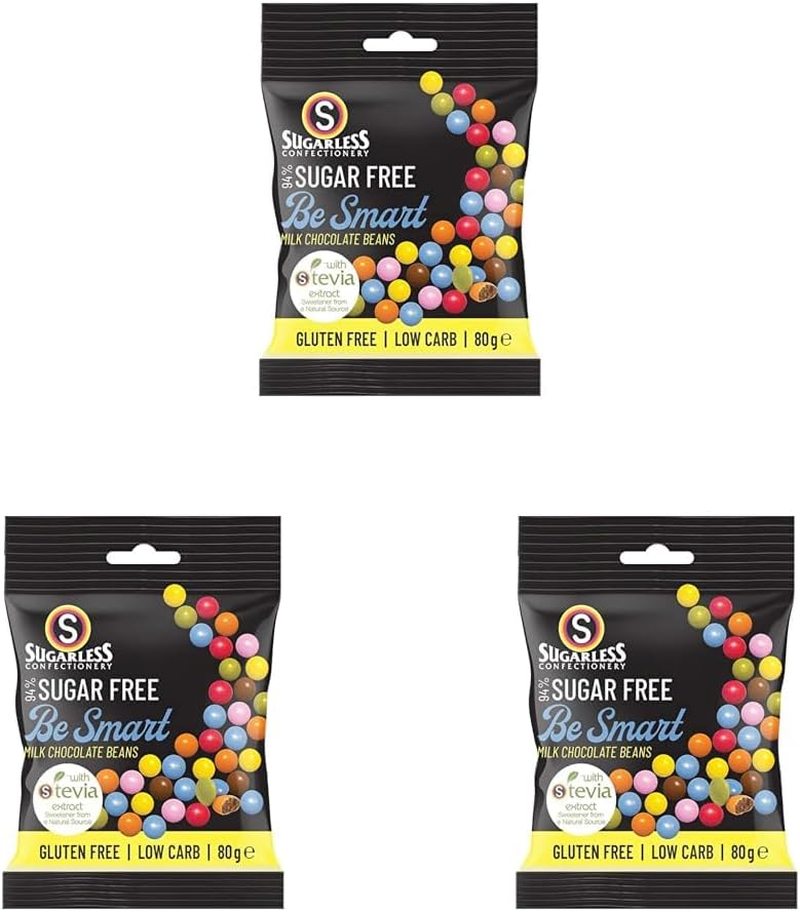 Sugarless Confectionery Be Smart Chocolate Beans 80G image number 5