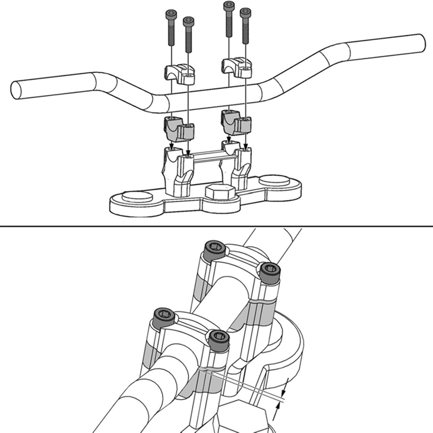 Handlebar Parts Decoration Motorcycle Handlebar Risers Clamp Mounting Mount Riser Black for Tenere 700 Accessories image number 1