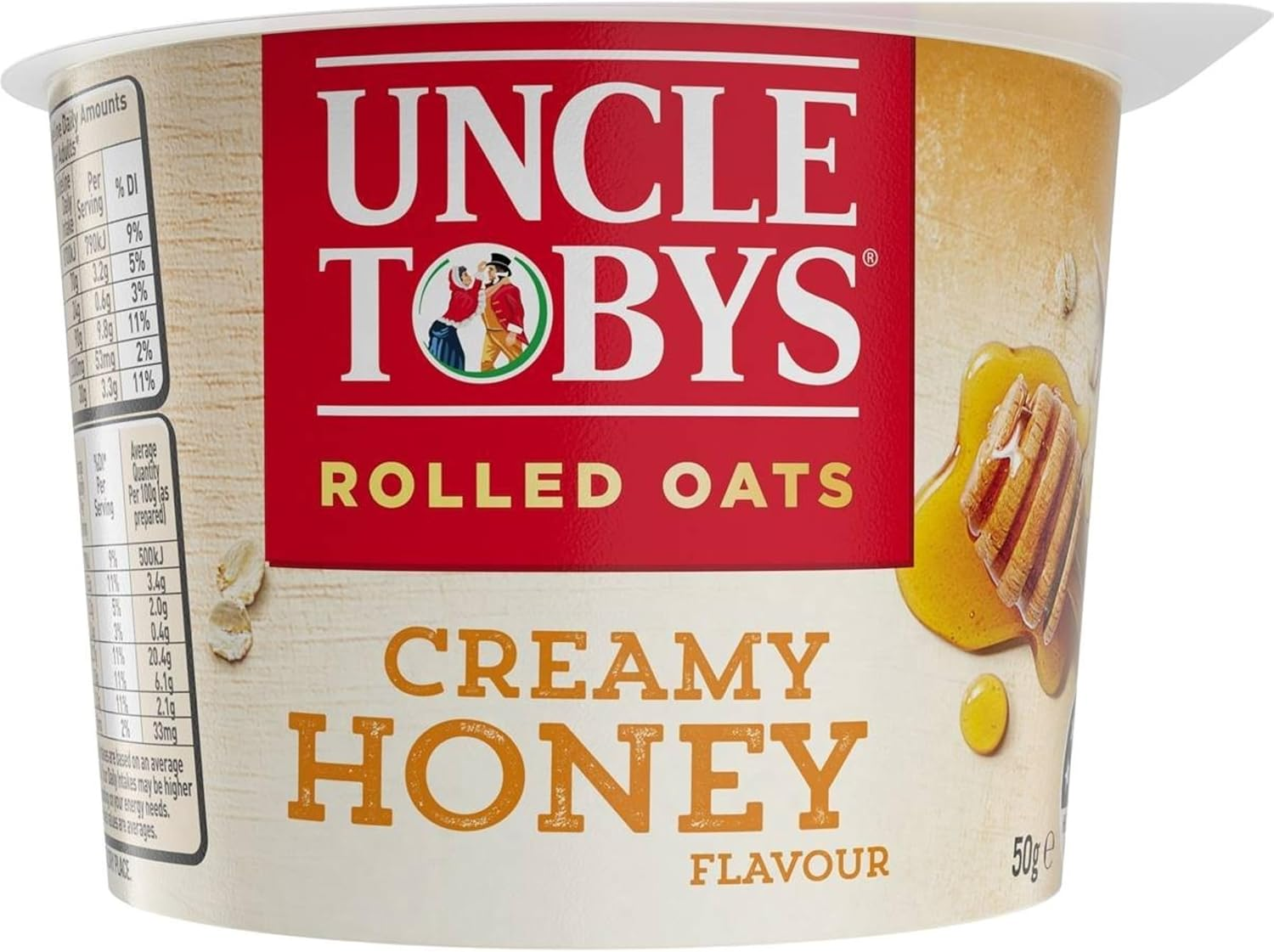 UNCLE TOBYS Oats Quick Cup Creamy Honey, 50G