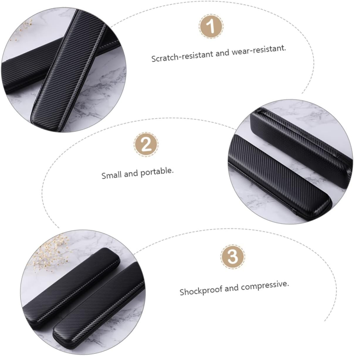 Healvian 4Pcs Hair Straightener Bag Case Fashionable Practical Storage for Travel image number 3