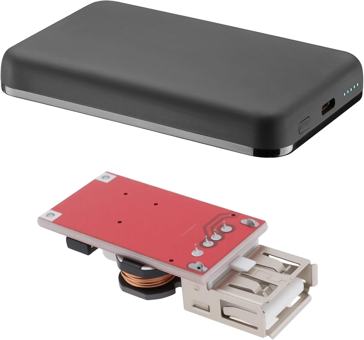 VGOL 5Pcs USB 5V 3A DC Voltage Reduction Module 9V 12V 24V Input 15W DIY Charger Suitable for Power Supply Equipment