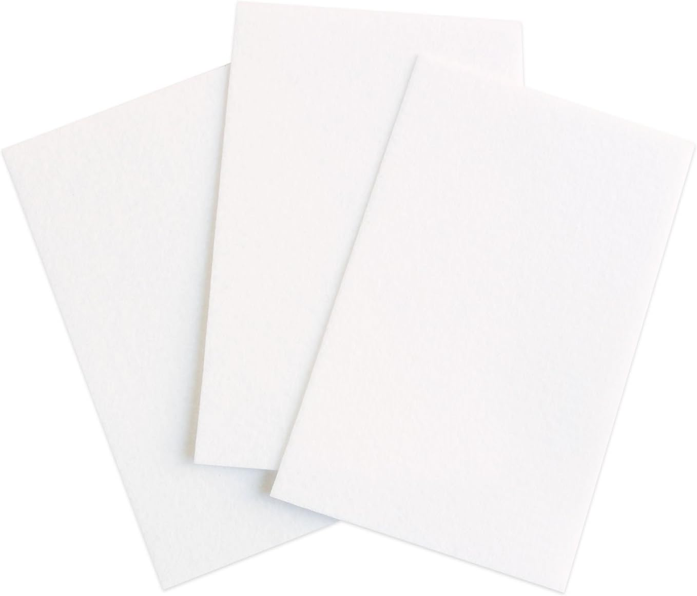 NBK A4-46 Felt Base for Accessories, White, 0.08 Inch (2 Mm) Thick, H 5.5 X W 3.5 Inches (140 X 90 Mm), 3 Pieces, Craft Supplies image number 1