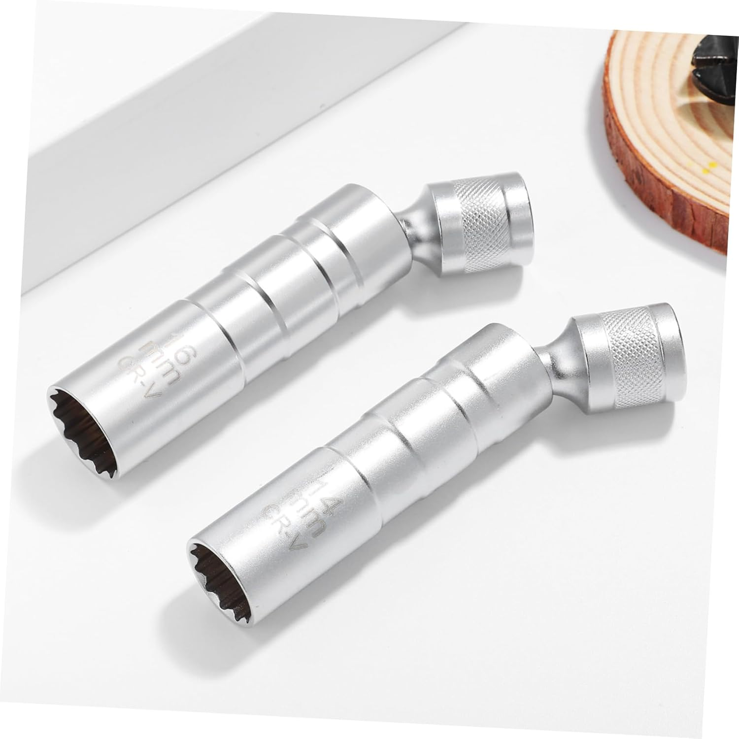 Beatifufu Automotive Repair Tool Kit 2 Pcs Spark Plug Wrench Socket 14Mm 16Mm Magnetic image number 2