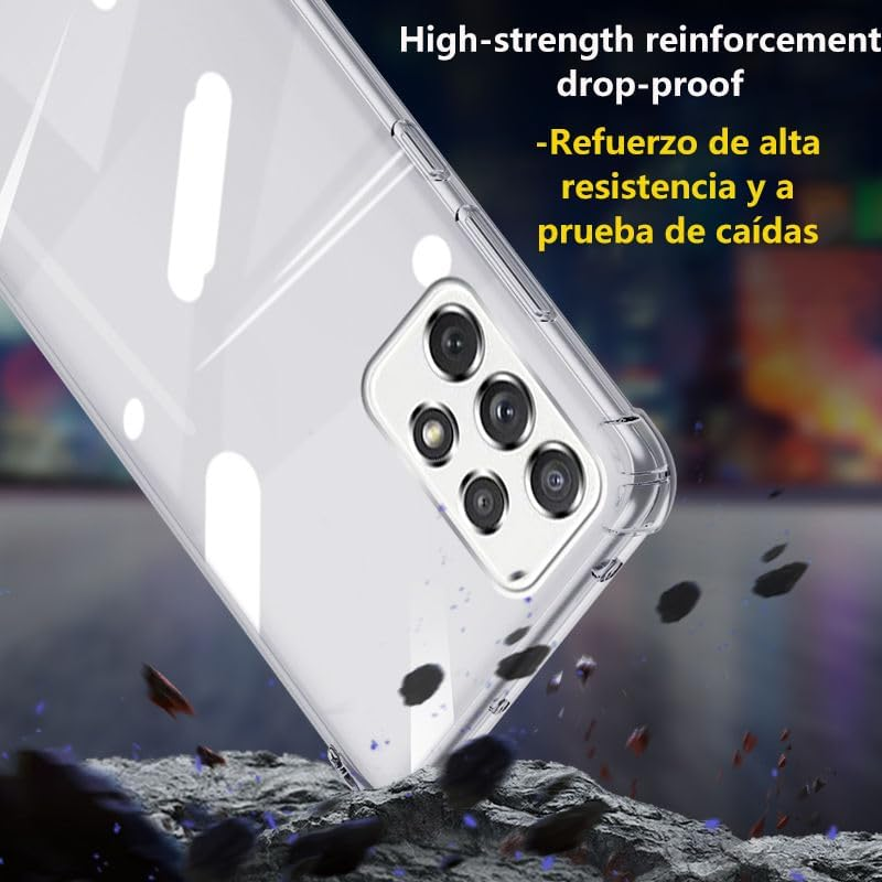 USTIYA Case for Samsung Galaxy A32 4G Clear TPU Four Corners Protective Cover Transparent Soft image number 1